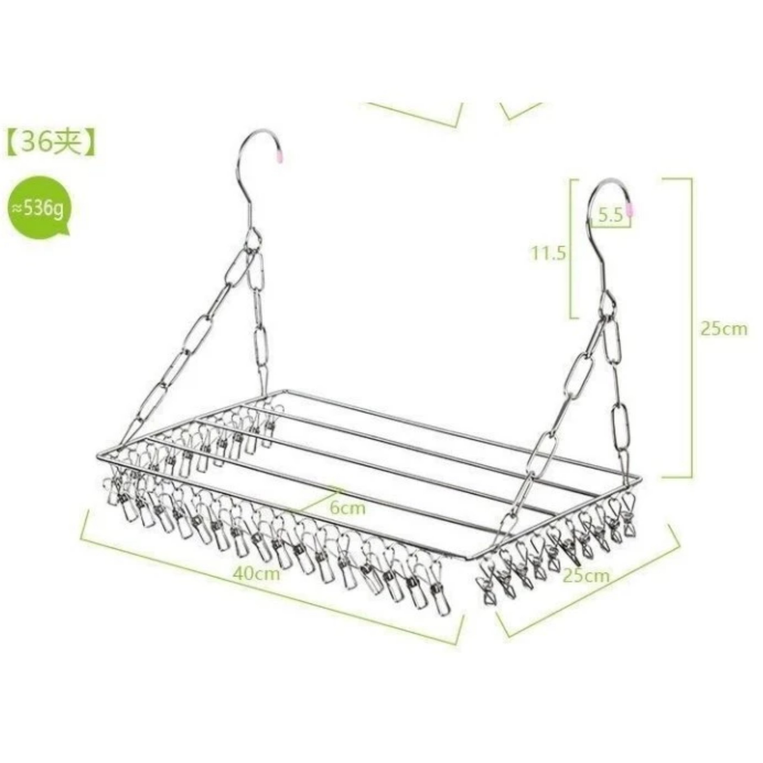 GIÁ TREO ĐỒ ĐA NĂNG INOX 36 KẸP