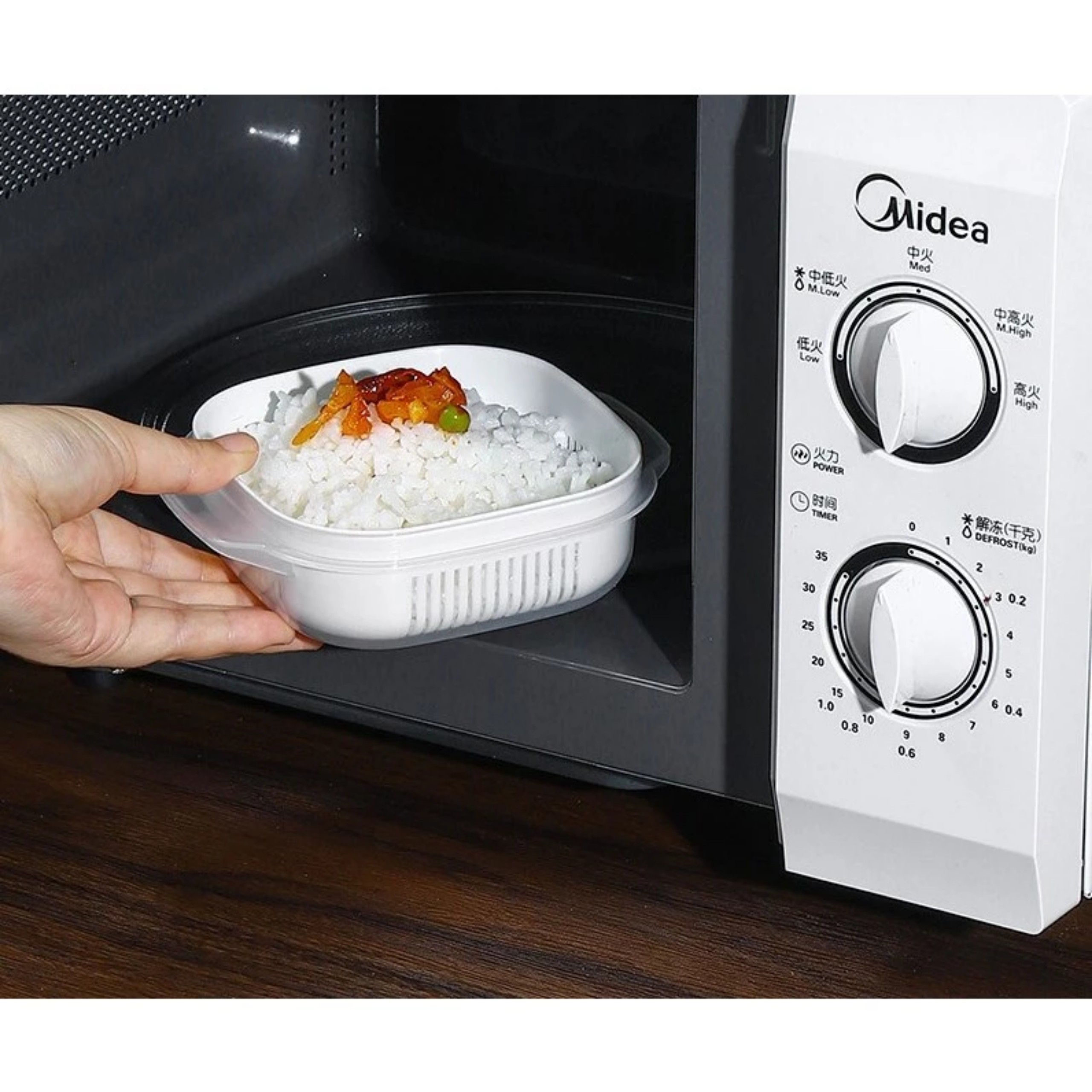 SET 2  RỔ ĐỰNG THỨC ĂN HÂM NÓNG LÒ VI SÓNG