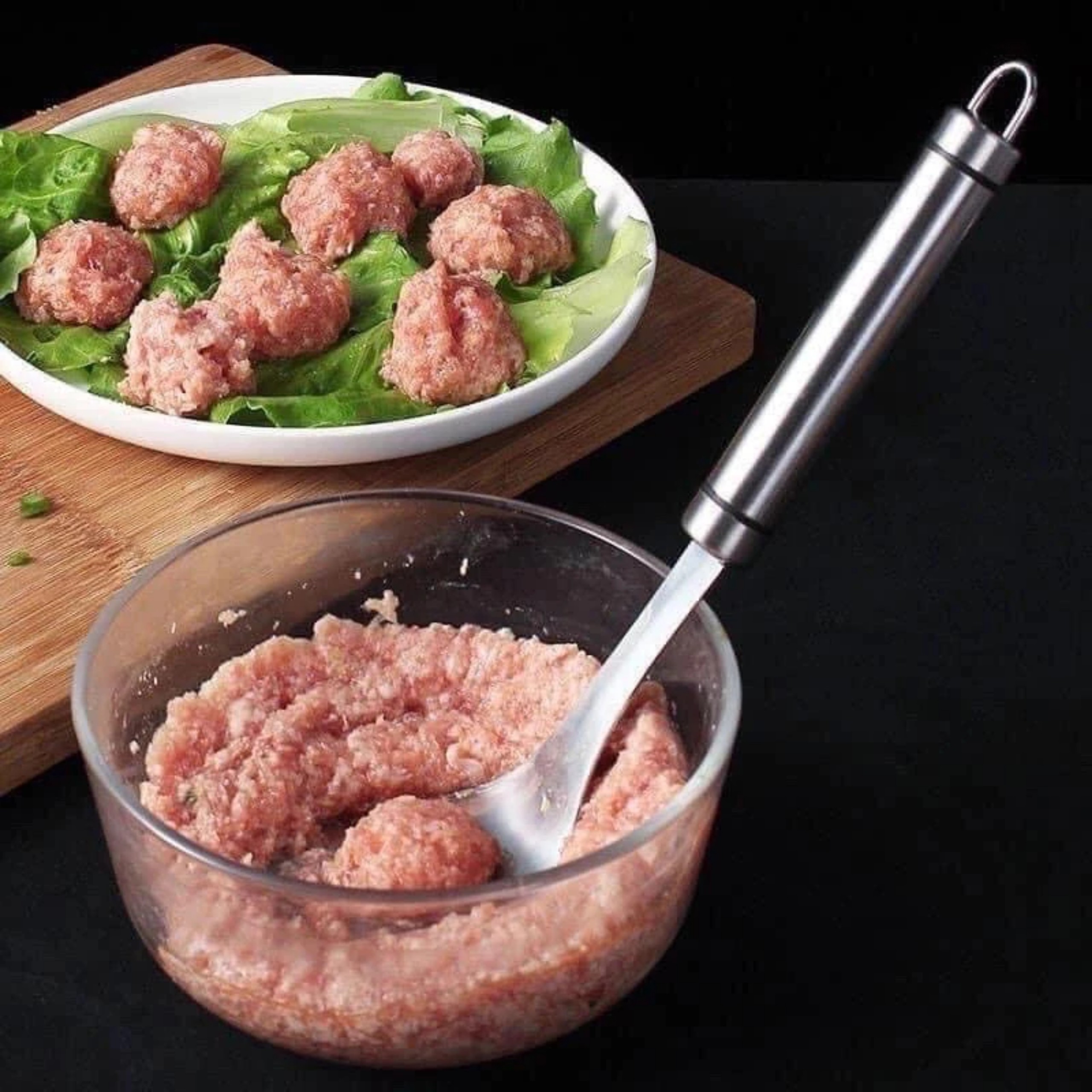 MUỖNG INOX LÀM THỊT VIÊN