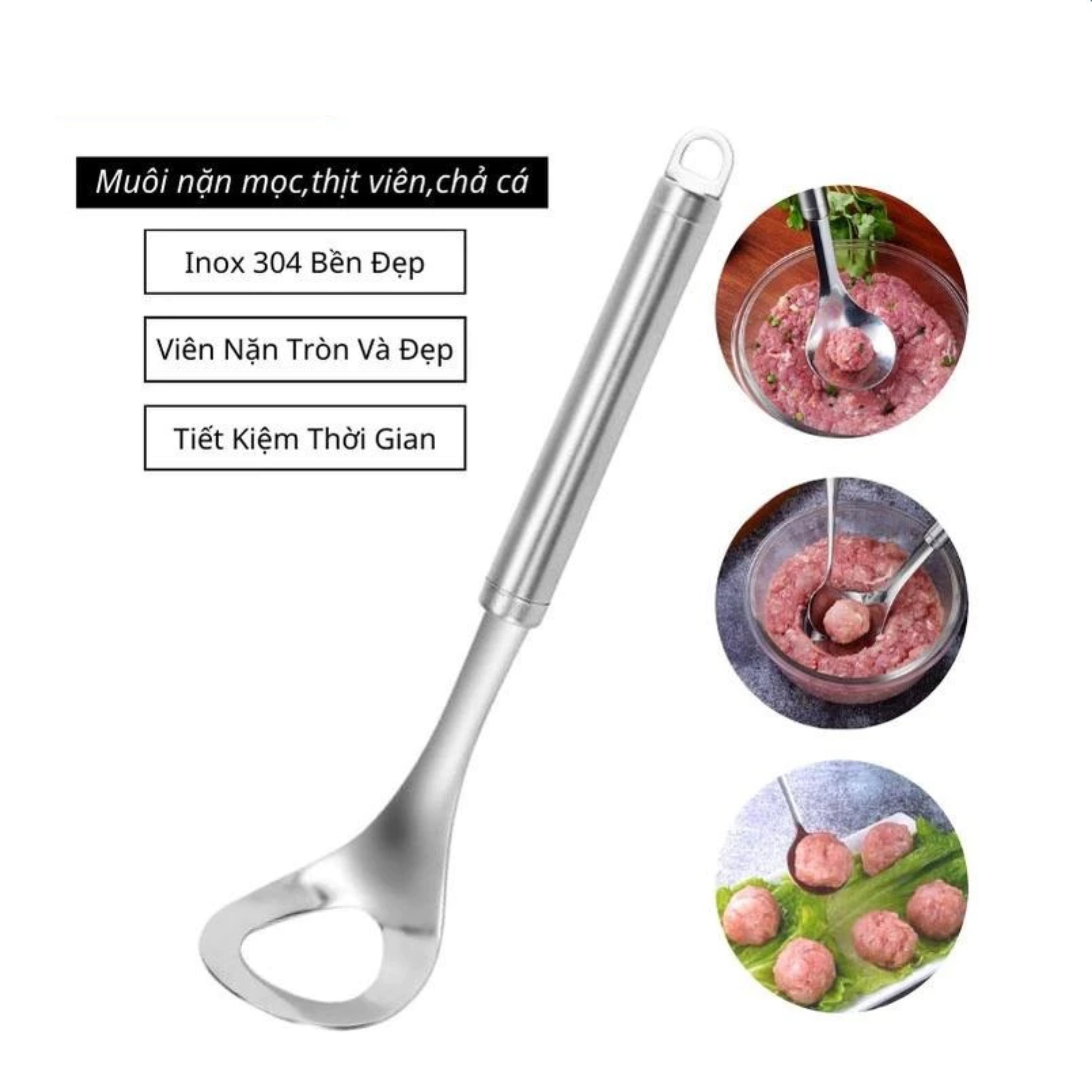 MUỖNG INOX LÀM THỊT VIÊN