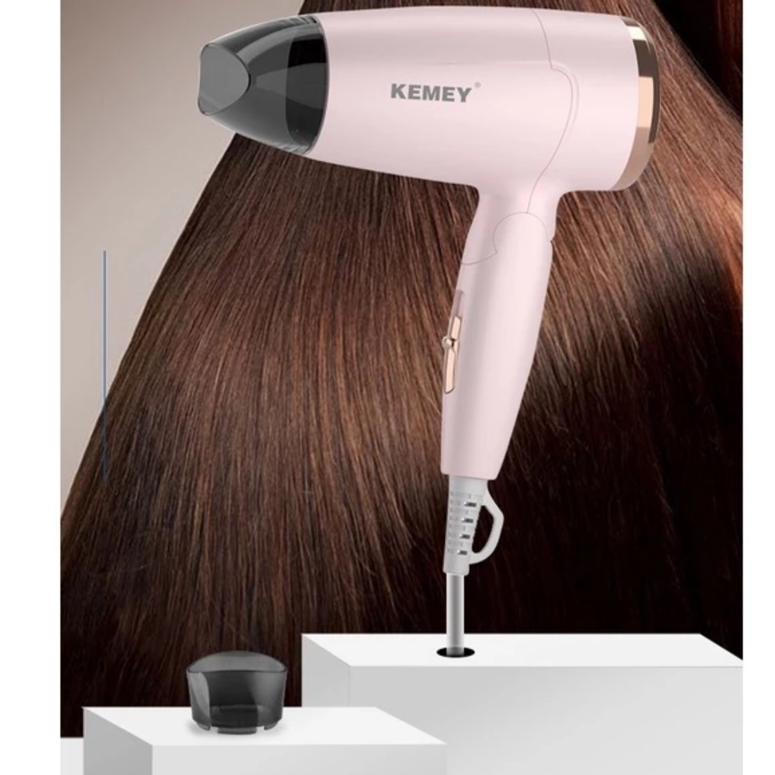 MÁY SẤY TÓC KEMEY MÀU HỒNG