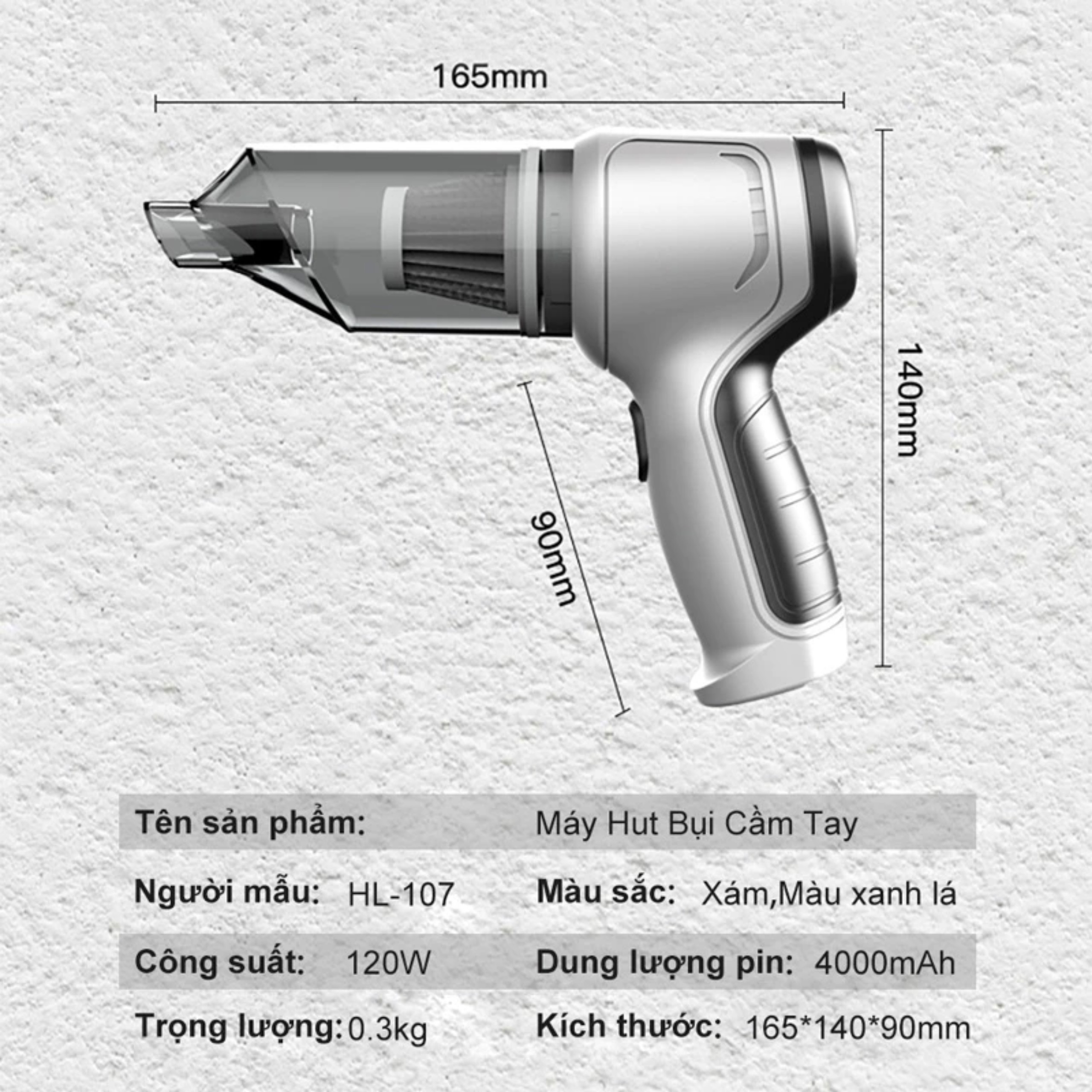 MÁY HÚT BỤI KHÔNG DÂY HL- 107