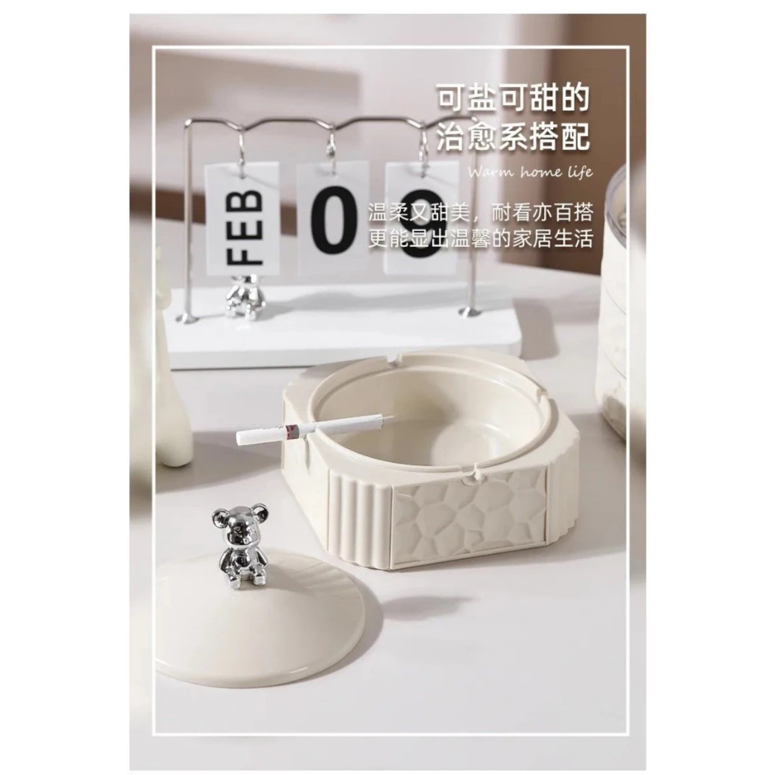 GẠC TÀN THUỐC TRẮNG HÌNH GẤU