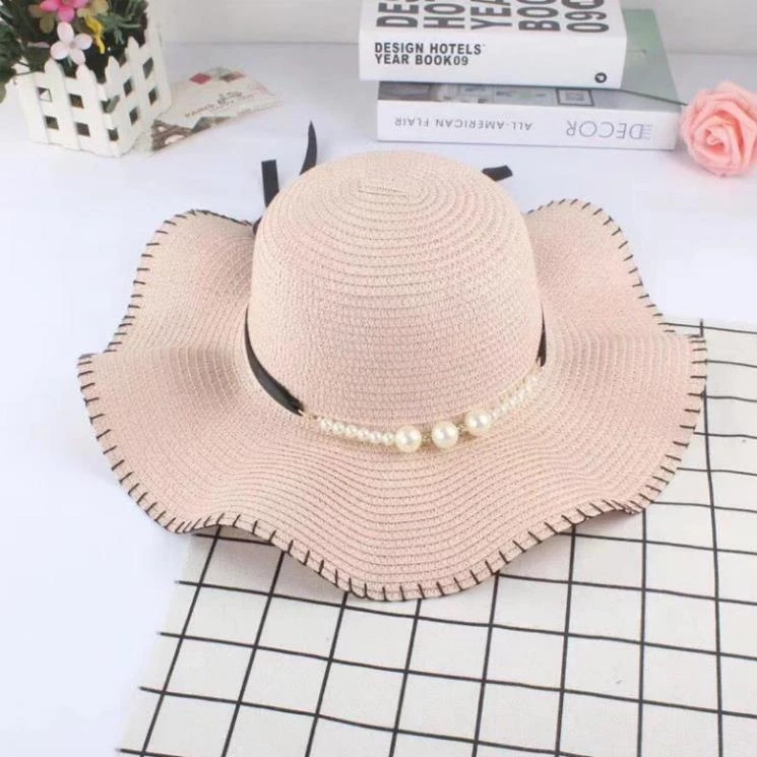 NÓN CỐI ĐI BIỂN ĐÍNH HỘT