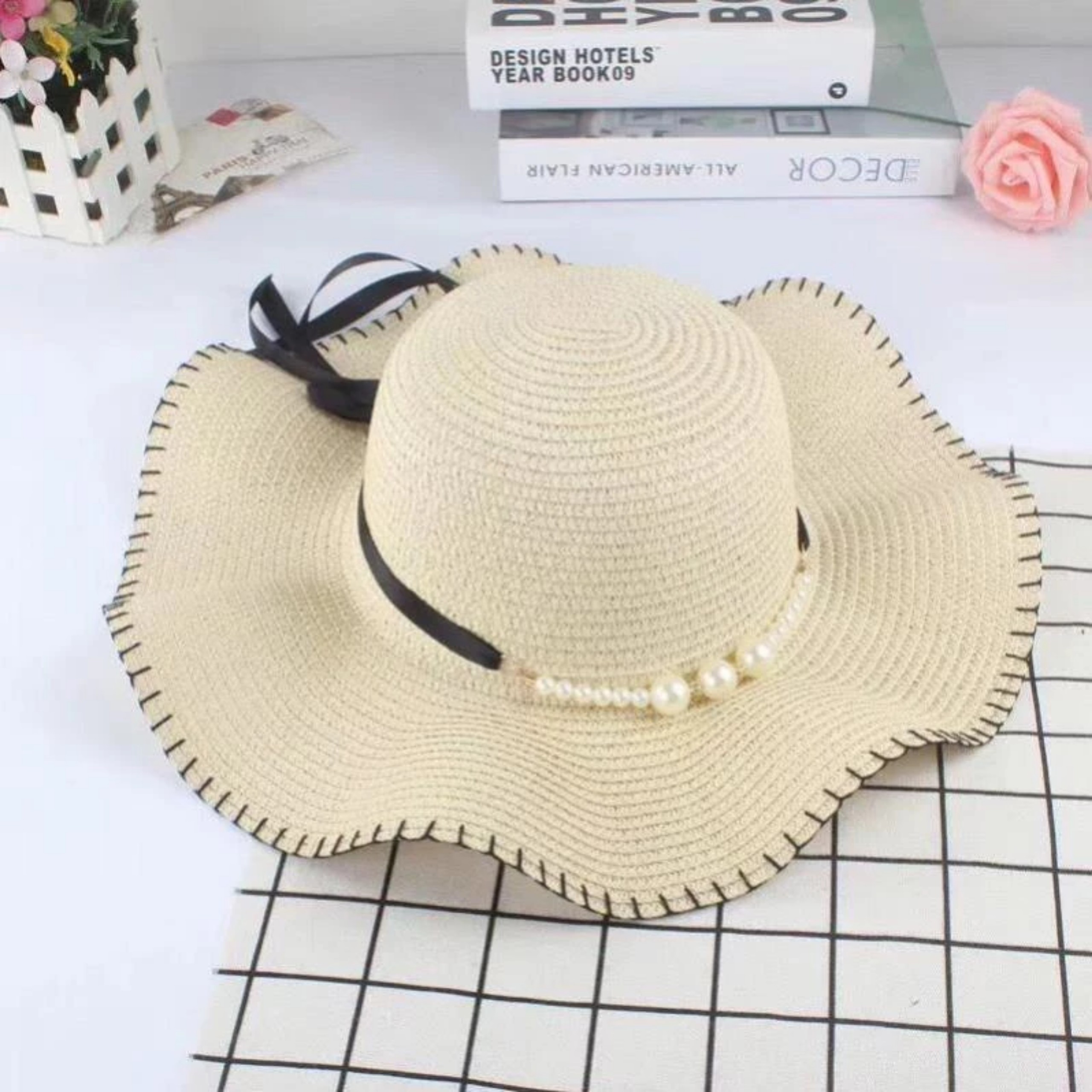 NÓN CỐI ĐI BIỂN ĐÍNH HỘT