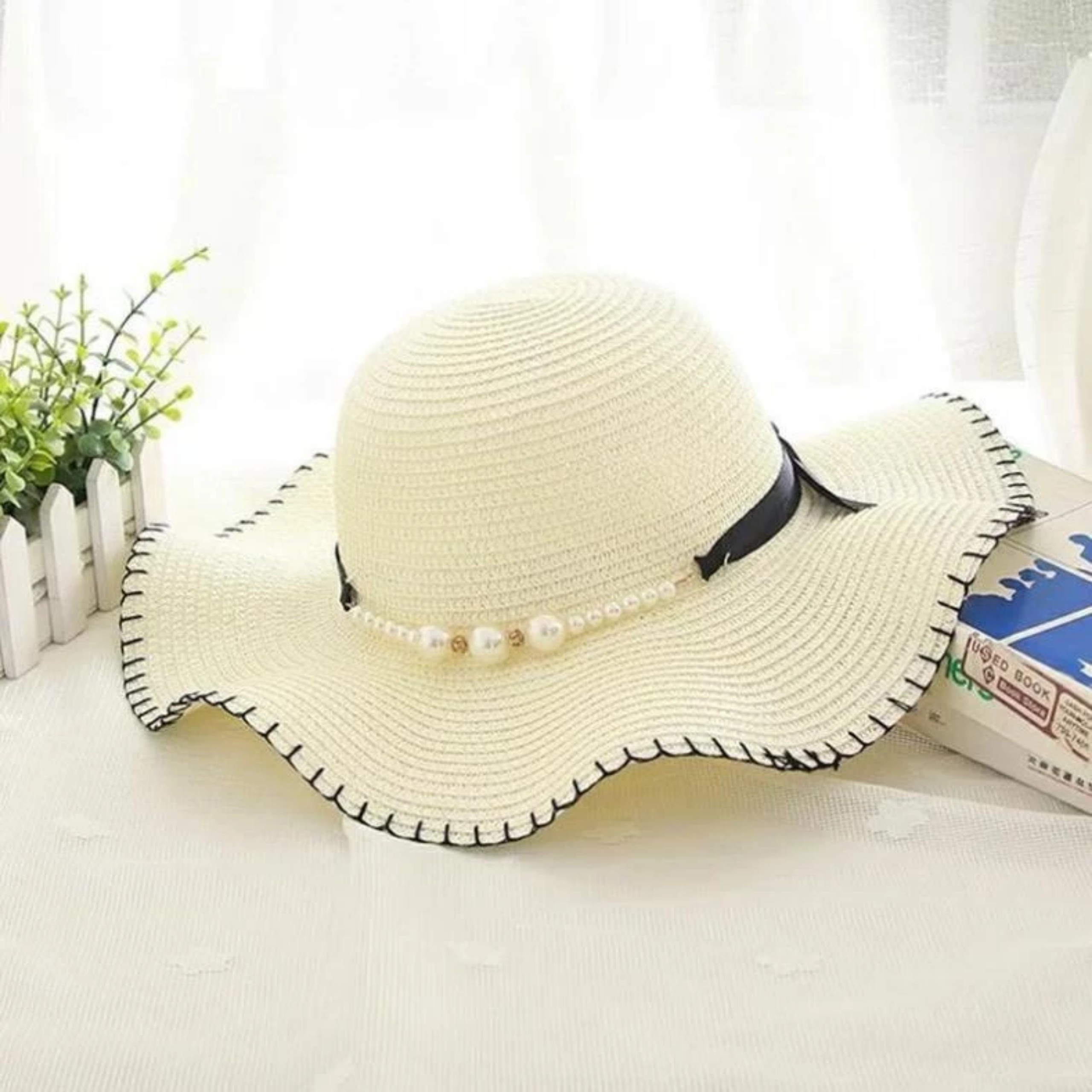 NÓN CỐI ĐI BIỂN ĐÍNH HỘT