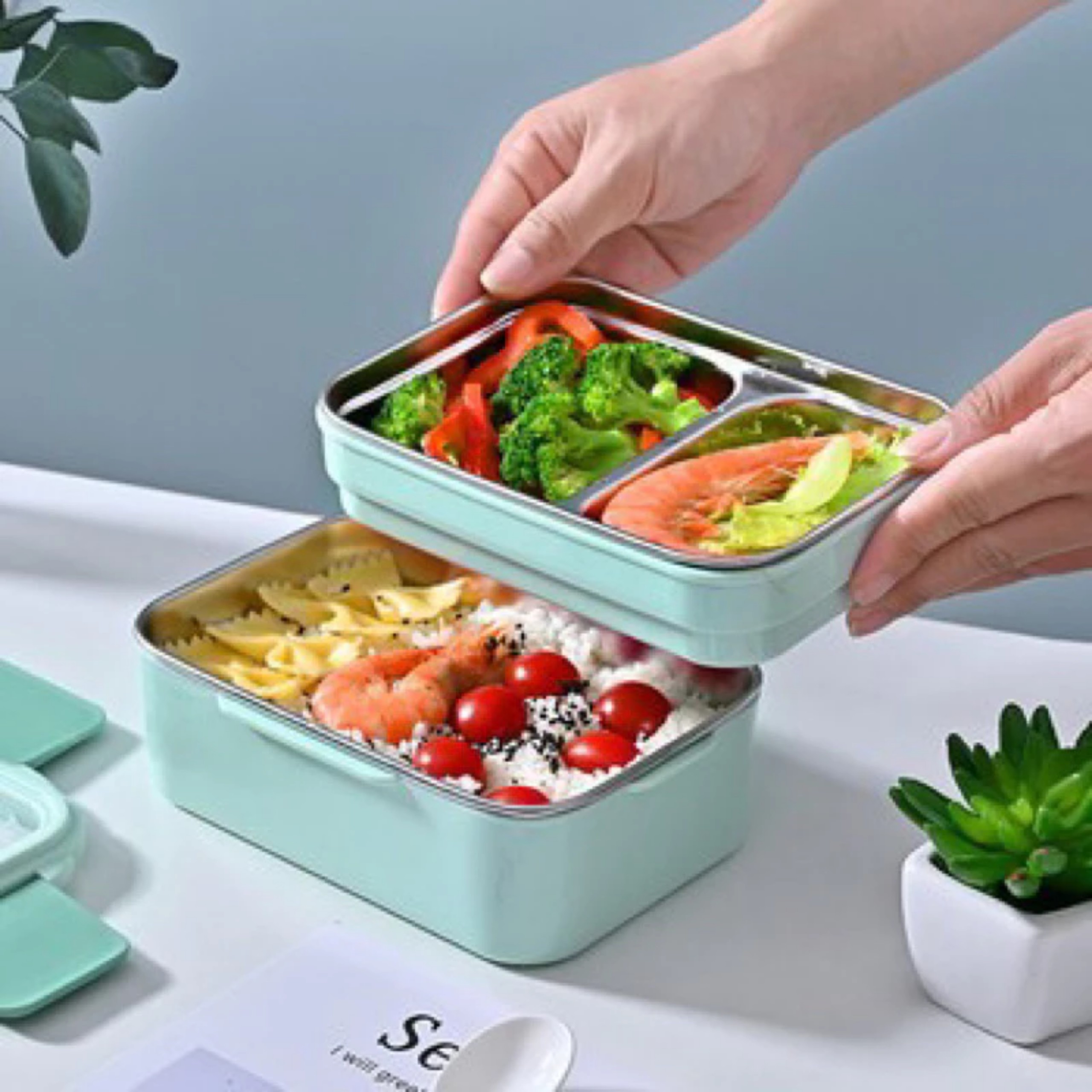 HỘP CƠM 2 TẦNG CHỮ NHẬT