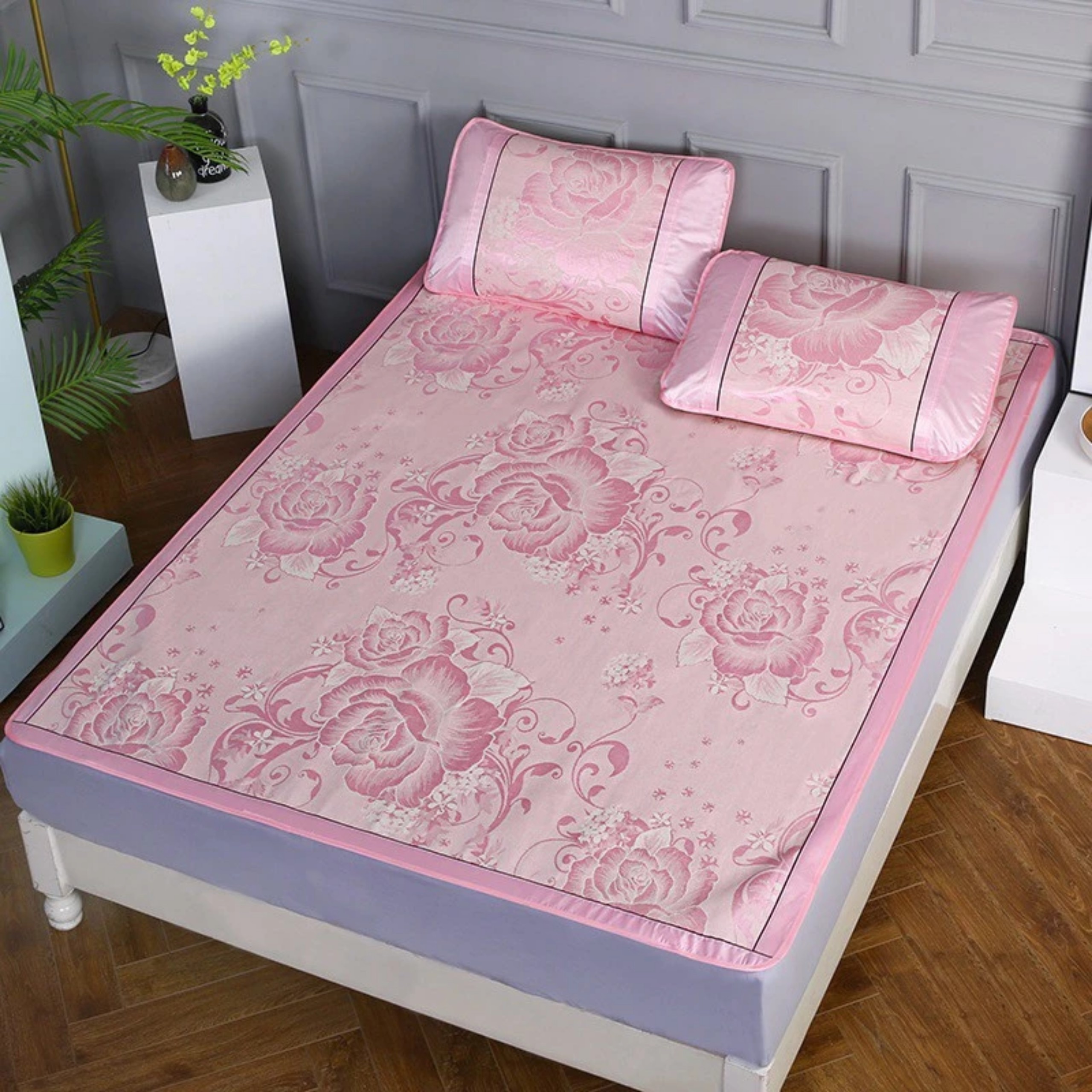 CHIẾU LỤA ĐIỀU HÒA TẶNG 2 VỎ GỐI