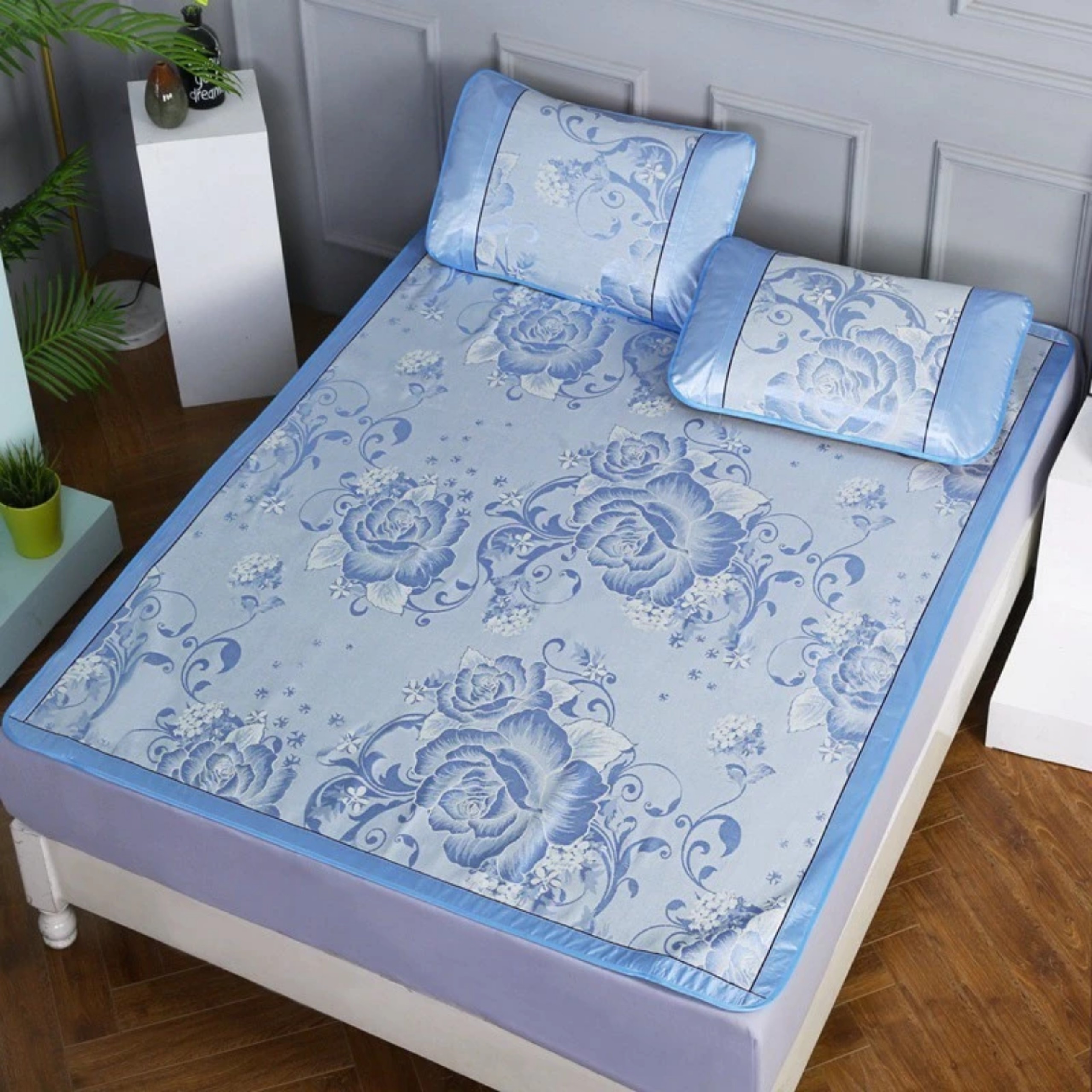 CHIẾU LỤA ĐIỀU HÒA TẶNG 2 VỎ GỐI