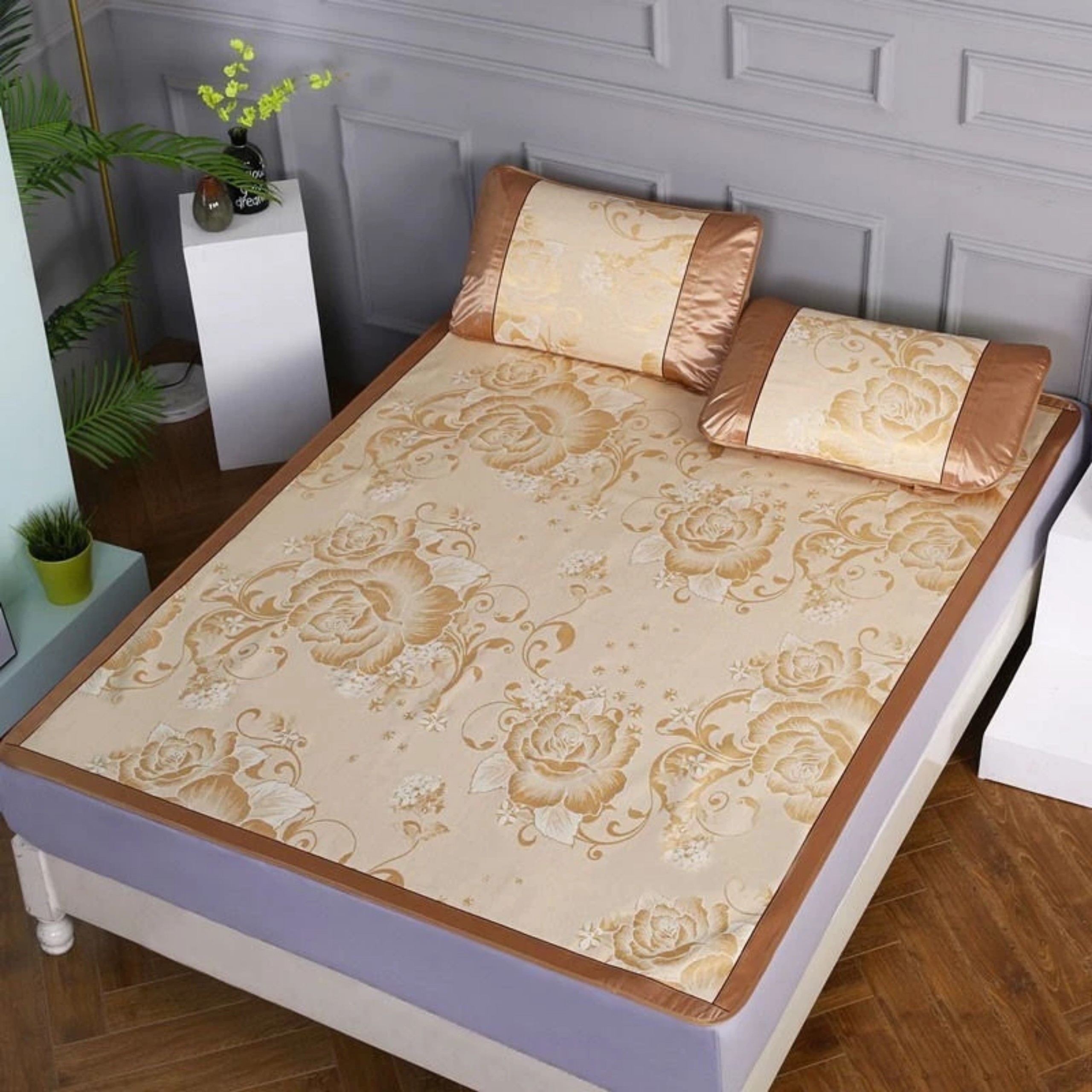 CHIẾU LỤA ĐIỀU HÒA TẶNG 2 VỎ GỐI