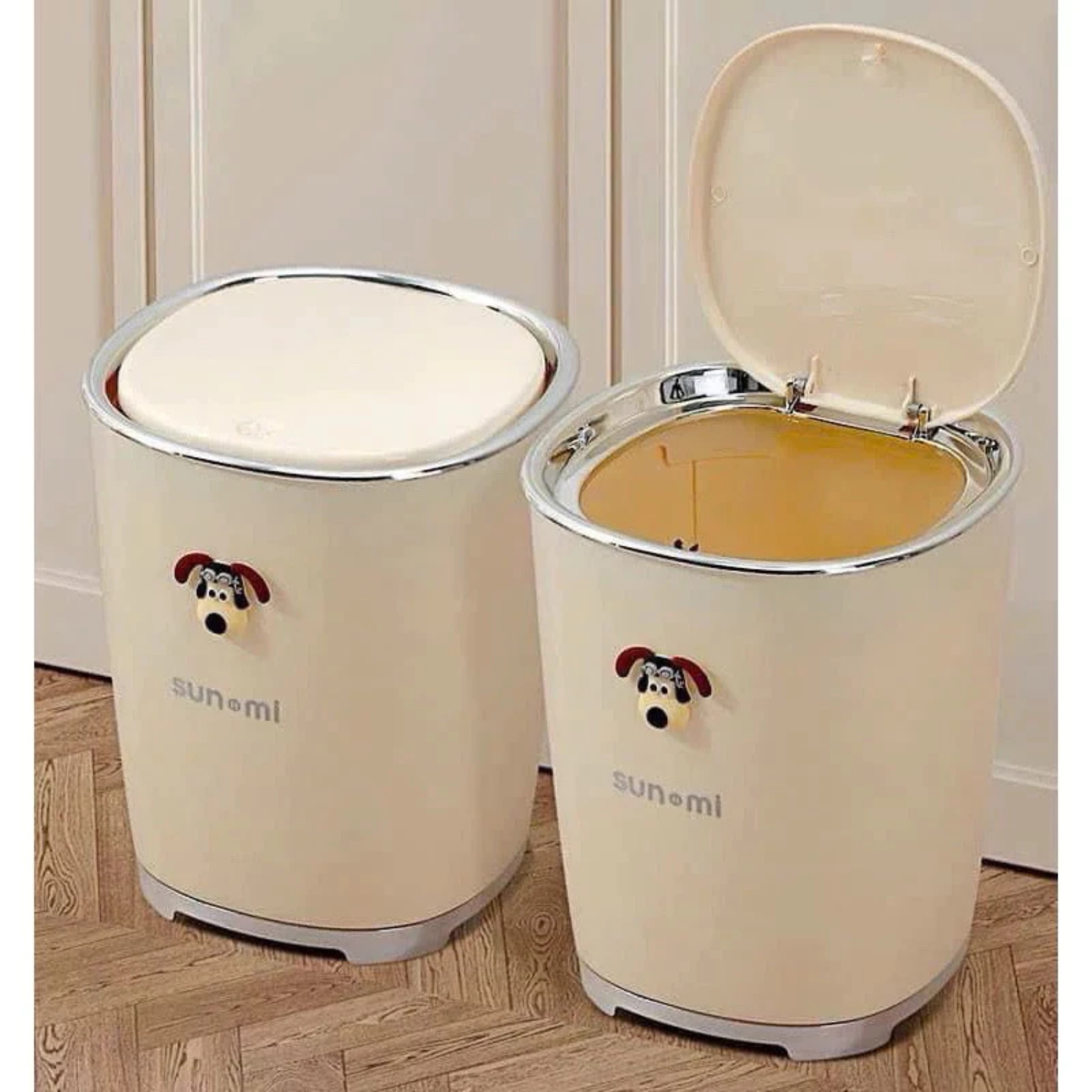 THÙNG ĐỰNG RÁC SUNMI HÌNH CÚN NGỘ NGHĨNH