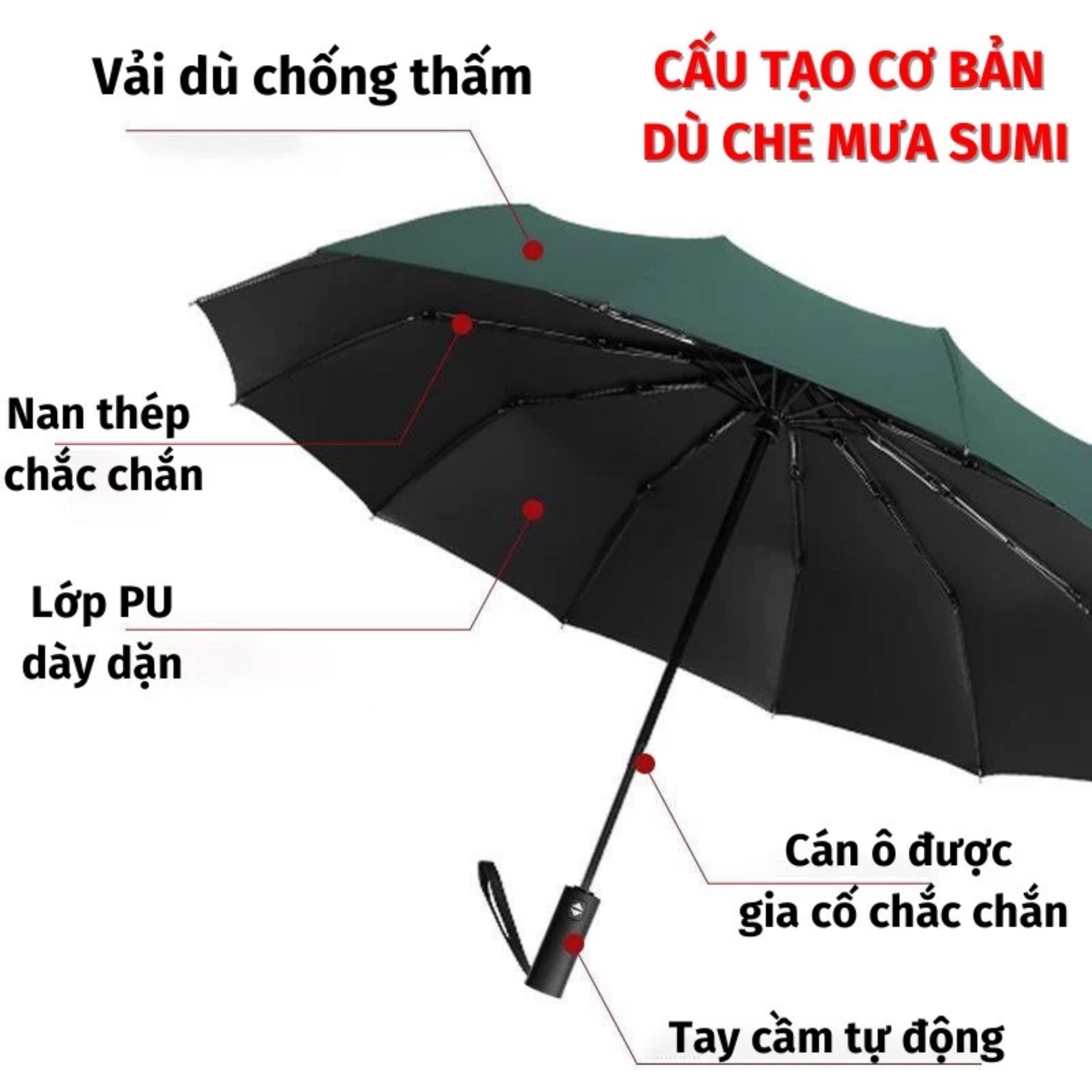 DÙ TỰ ĐỘNG KÈM ĐÈN