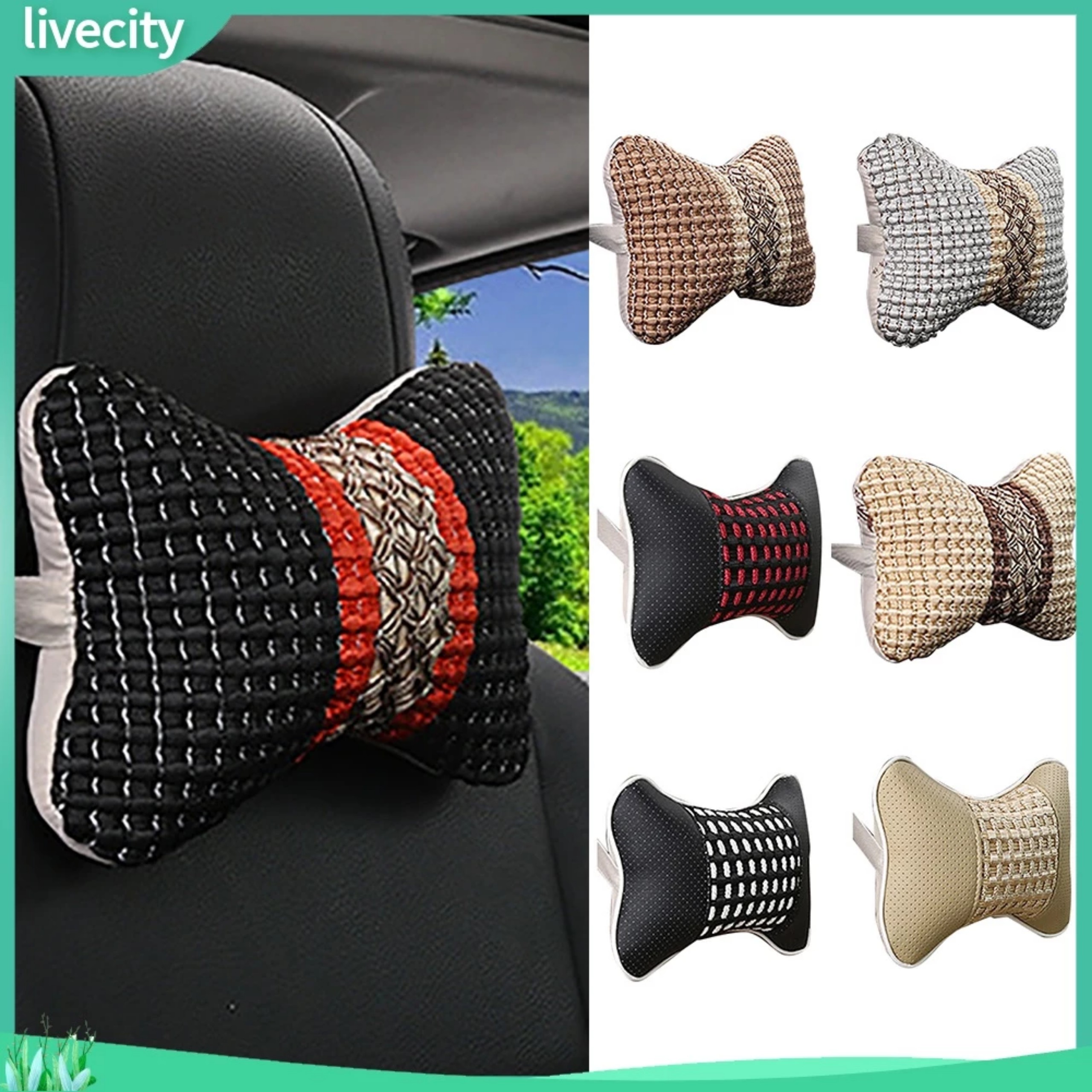 SET 2 GỐI TỰA ĐẦU XE HƠI