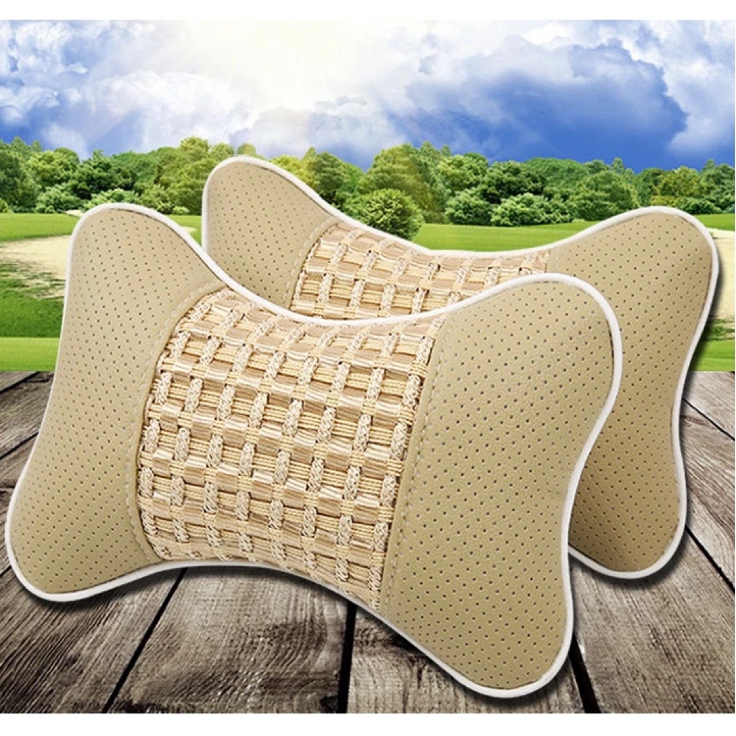 SET 2 GỐI TỰA ĐẦU XE HƠI