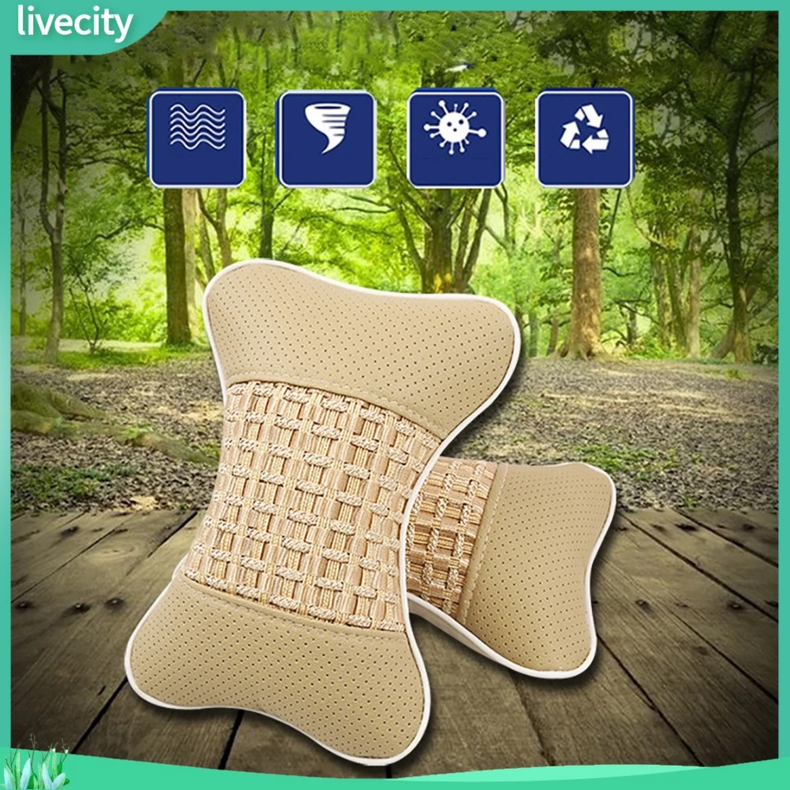 SET 2 GỐI TỰA ĐẦU XE HƠI