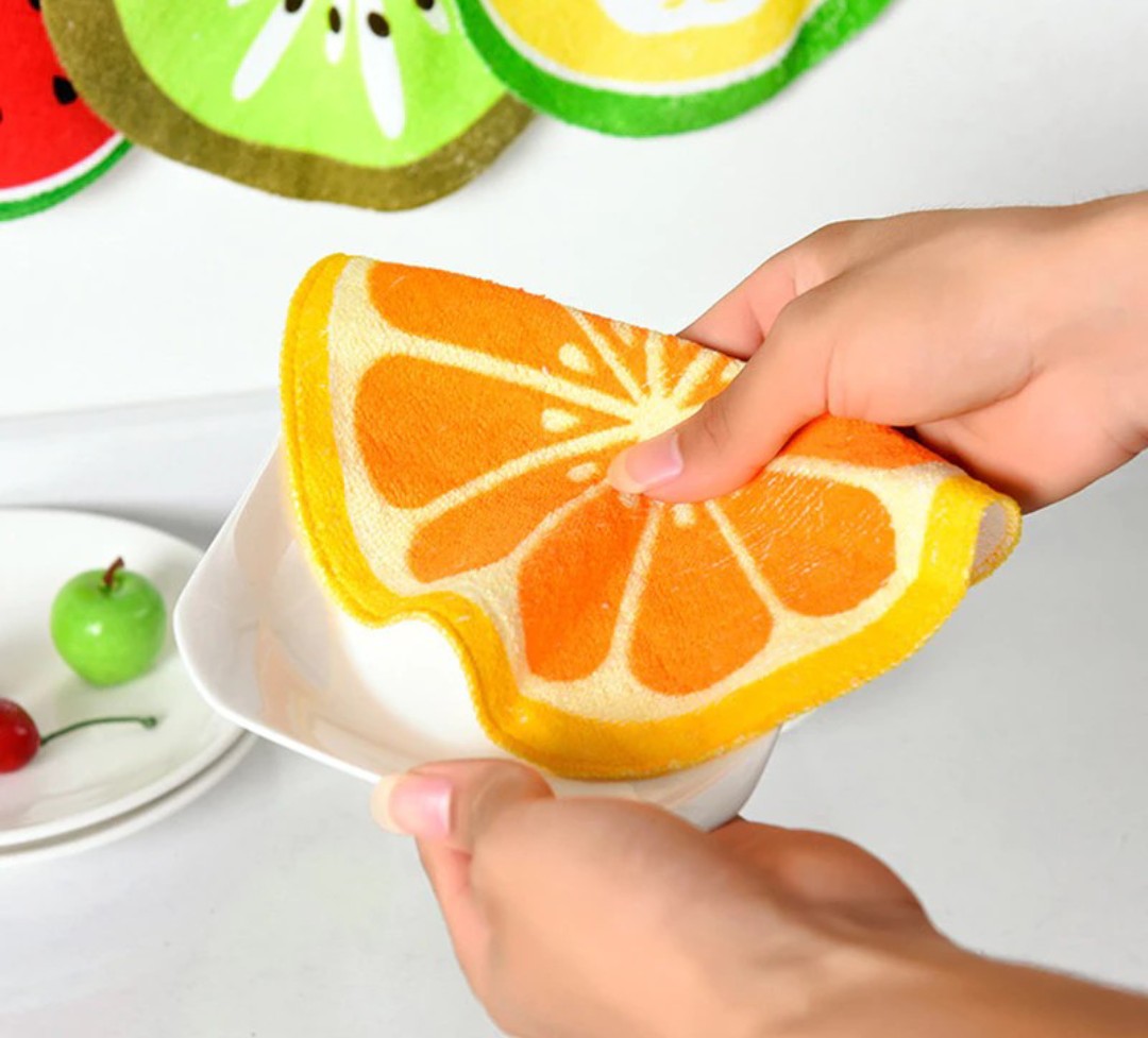 SET 5 KHĂN LAU TAY HÌNH TRÁI CÂY NGỘ NGHĨNH