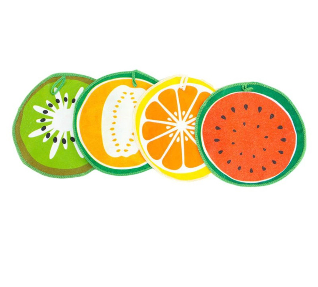 SET 5 KHĂN LAU TAY HÌNH TRÁI CÂY NGỘ NGHĨNH