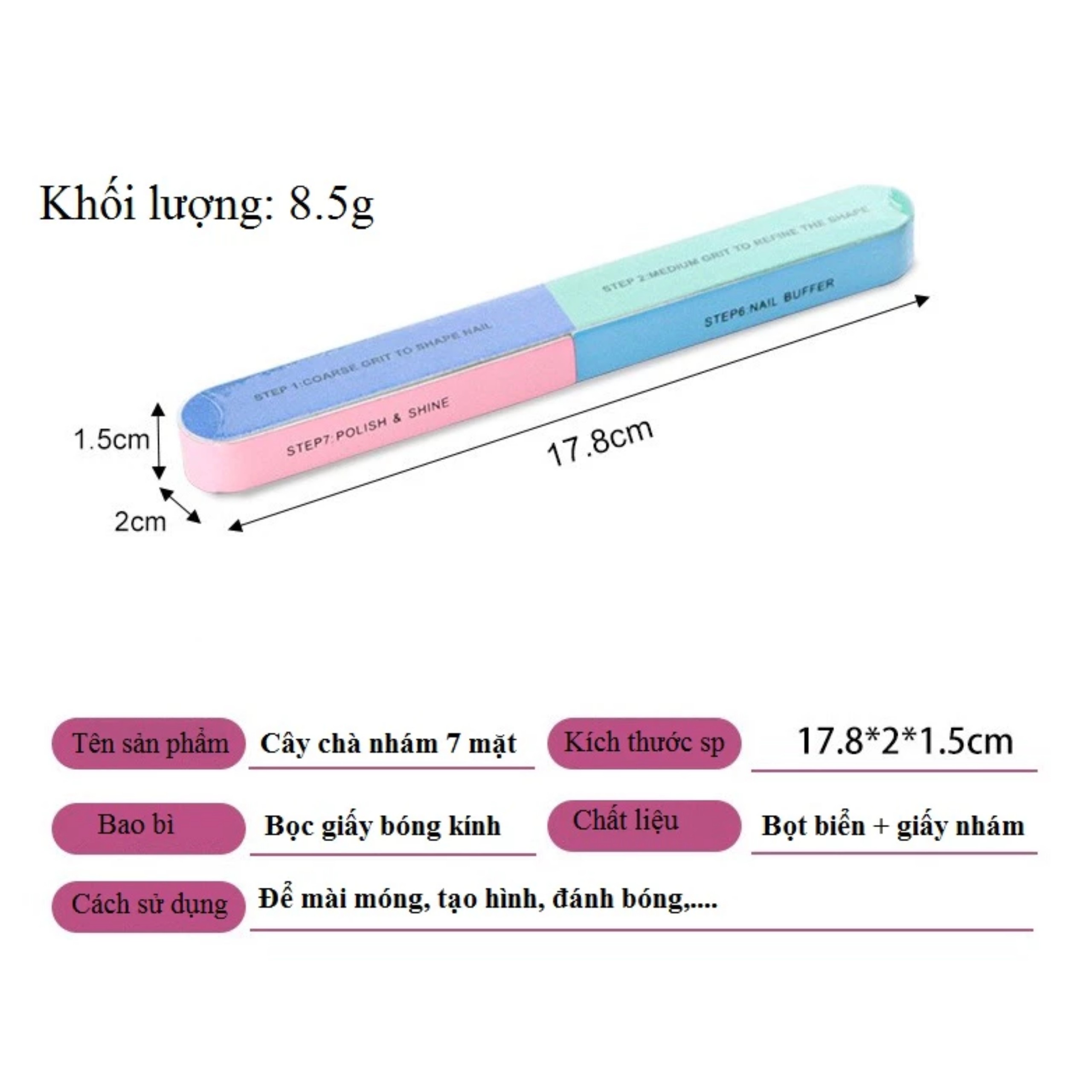 DŨA MÓNG TAY 6 MẶT TIỆN DỤNG