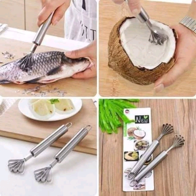 DỤNG CỤ NẠO DỪA, ĐÁNH VẨY CÁ BẰNG INOX