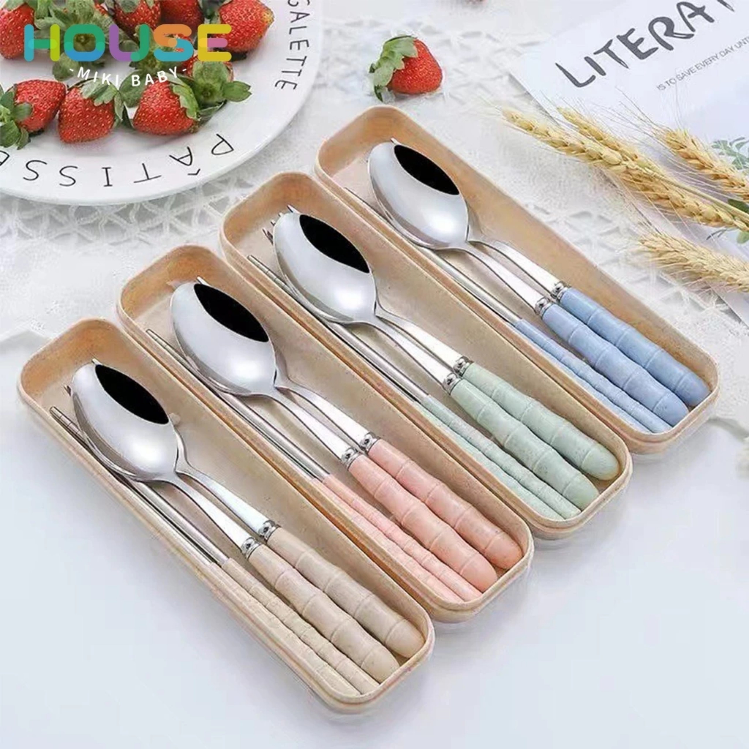 BỘ THÌA ĐŨA 3 CHI TIẾT ĐI DU LỊCH