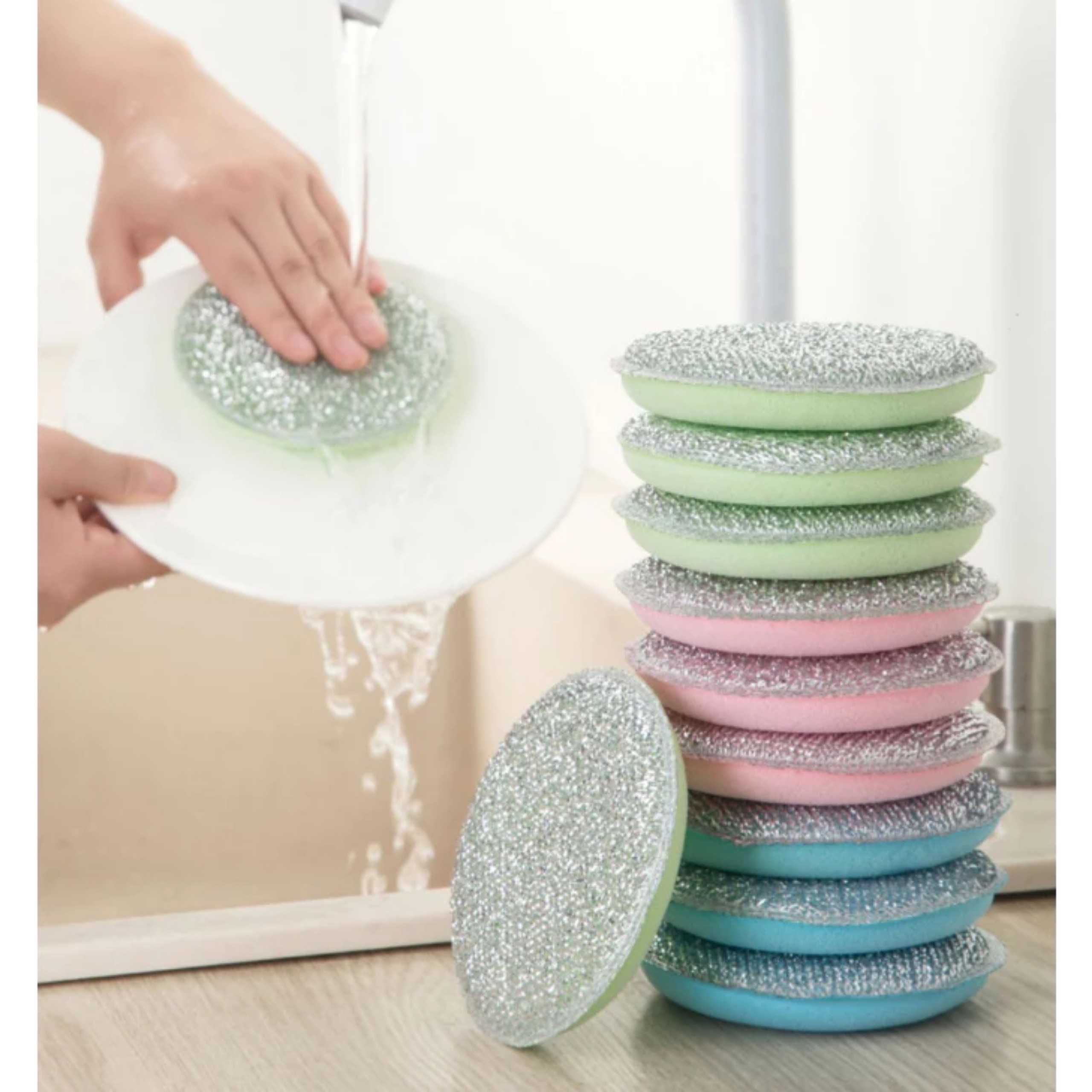 COMBO 3 MIẾNG RỬA CHÉN DĨA CHÀ NỒI  2 MẶT