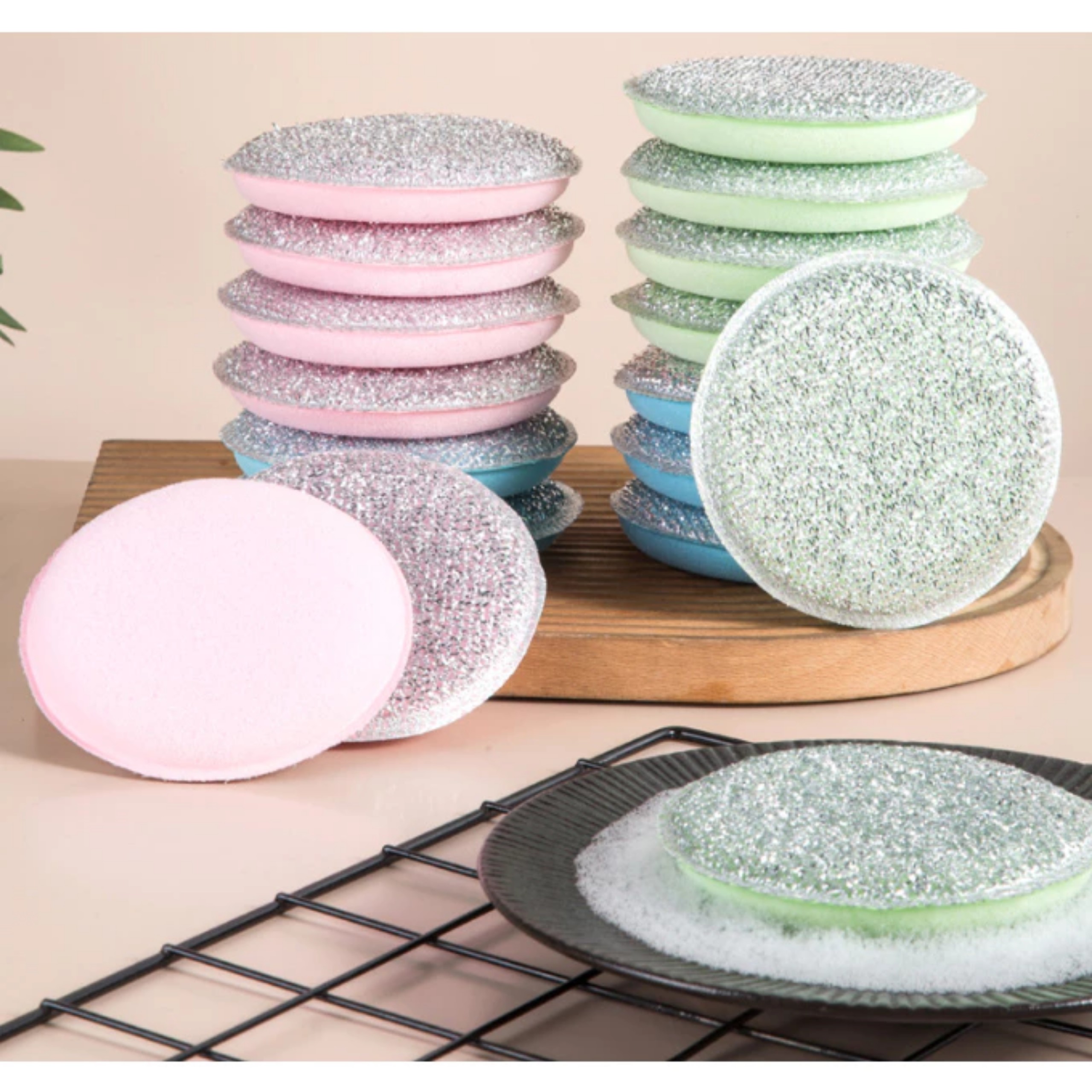 COMBO 3 MIẾNG RỬA CHÉN DĨA CHÀ NỒI  2 MẶT