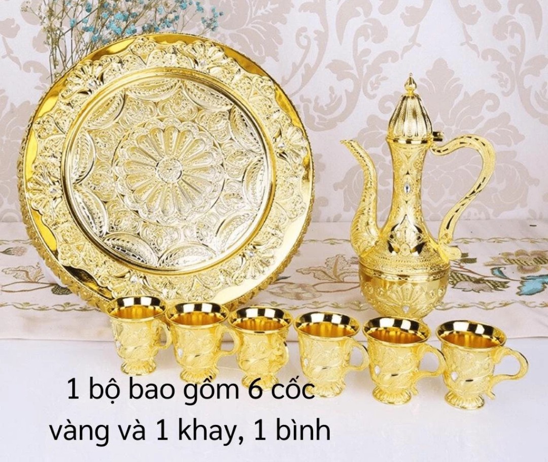 BỘ KHAY BÌNH KÈM 6 LY