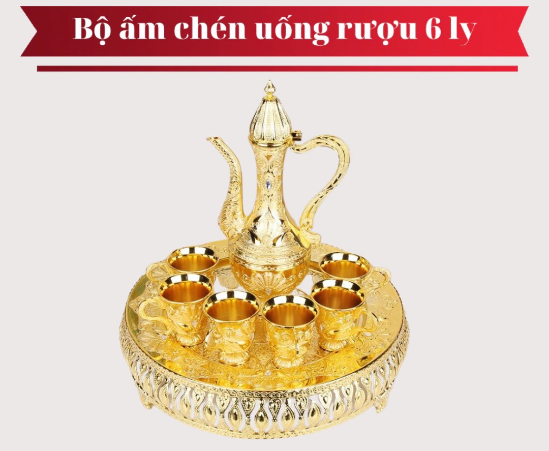 BỘ KHAY BÌNH KÈM 6 LY