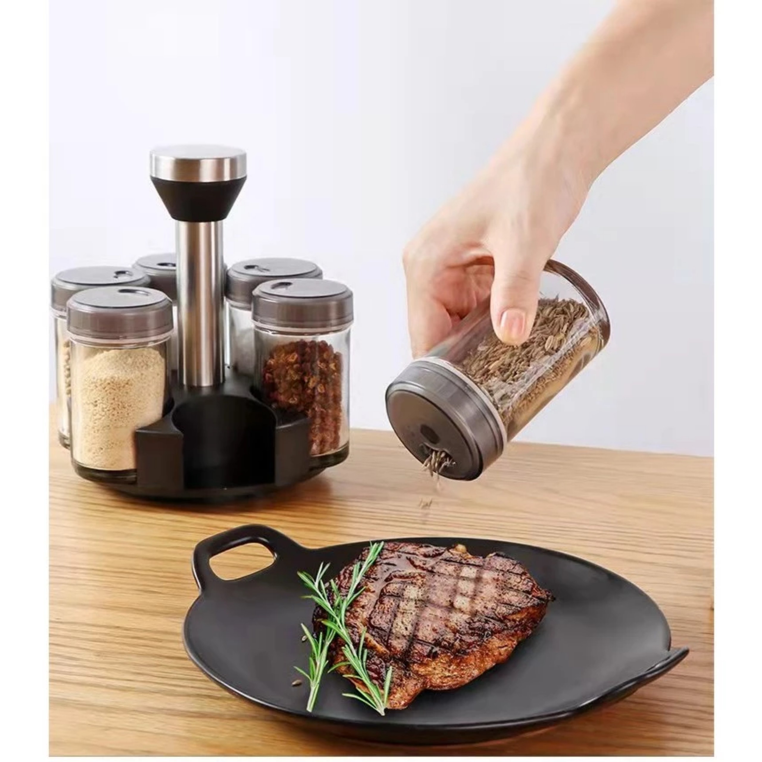 BỘ 6 LỌ ĐỰNG GIA VỊ CAO CẤP