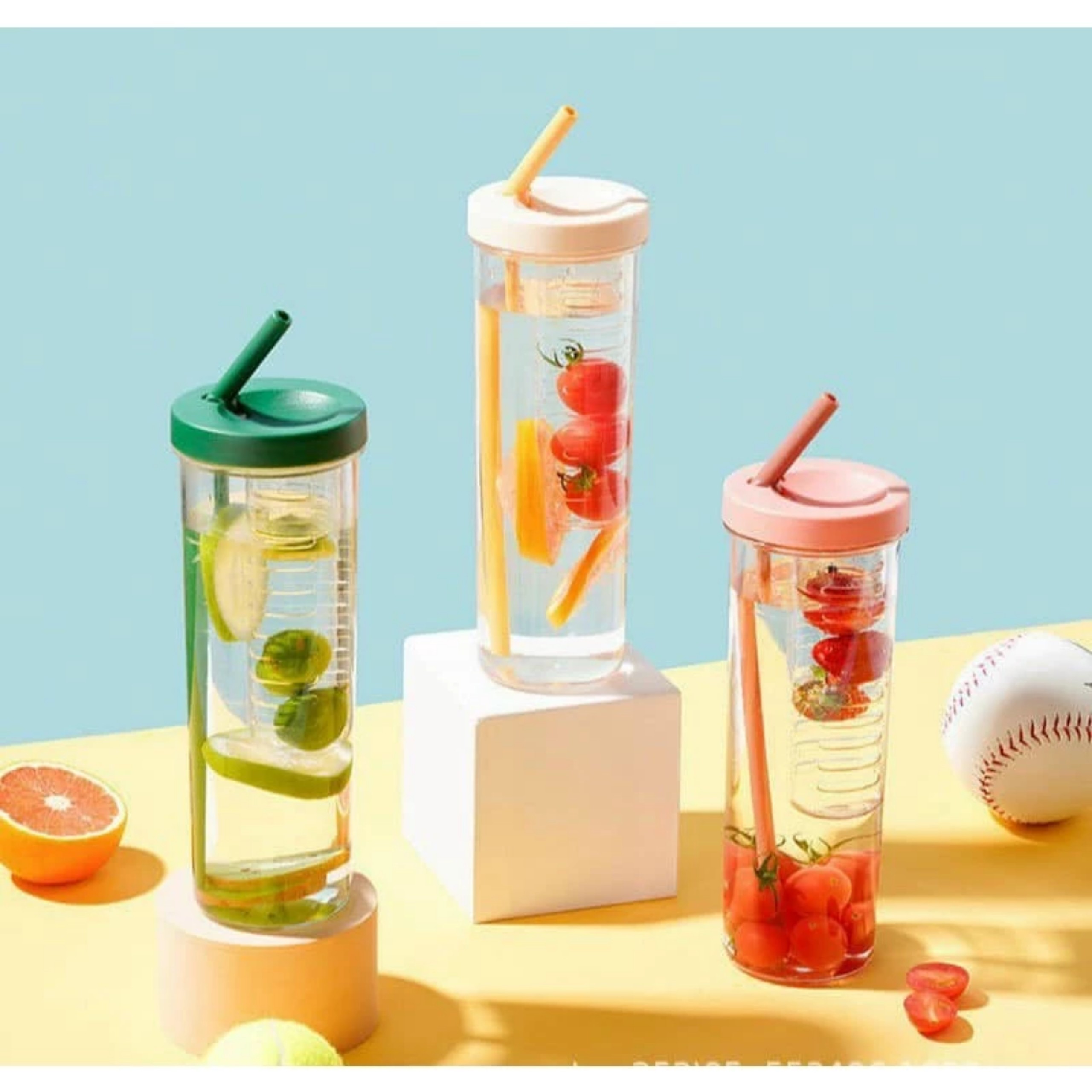 BÌNH DETOX CÓ NGĂN HOA QUẢ