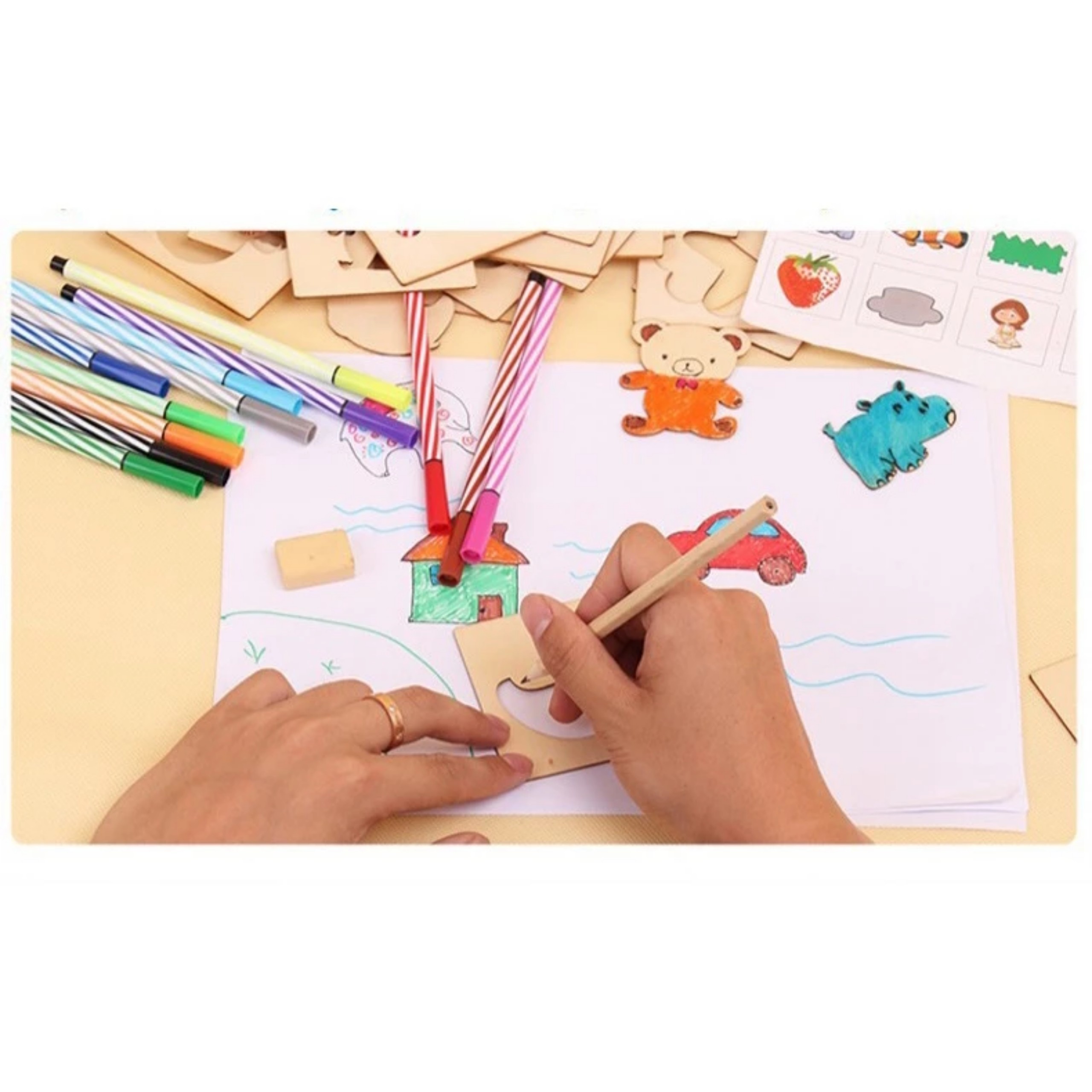 BỘ KHUÔN VẼ GỖ