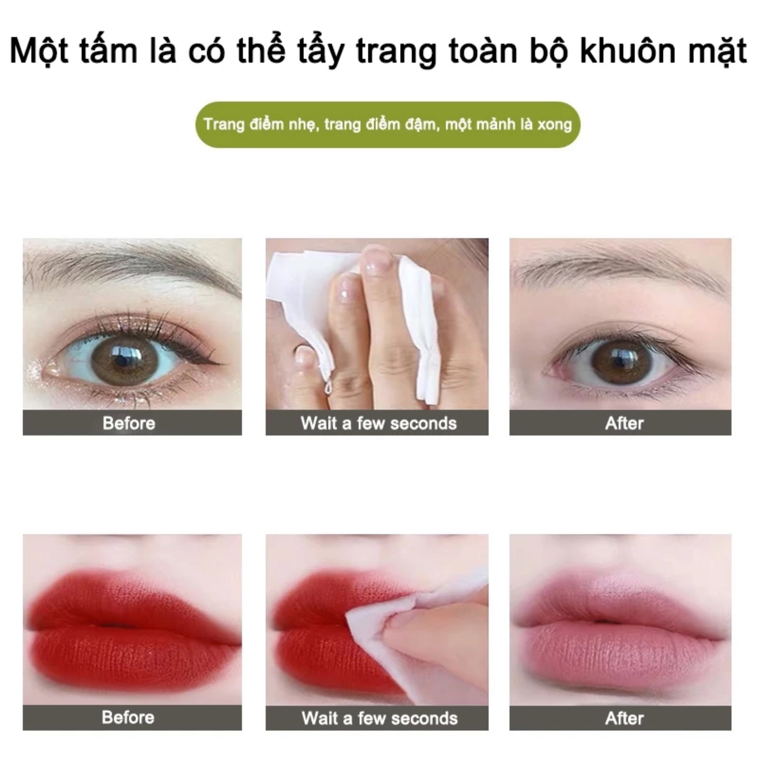 KHĂN ƯỚT TẨY TRANG BƠ 60 MIẾNG