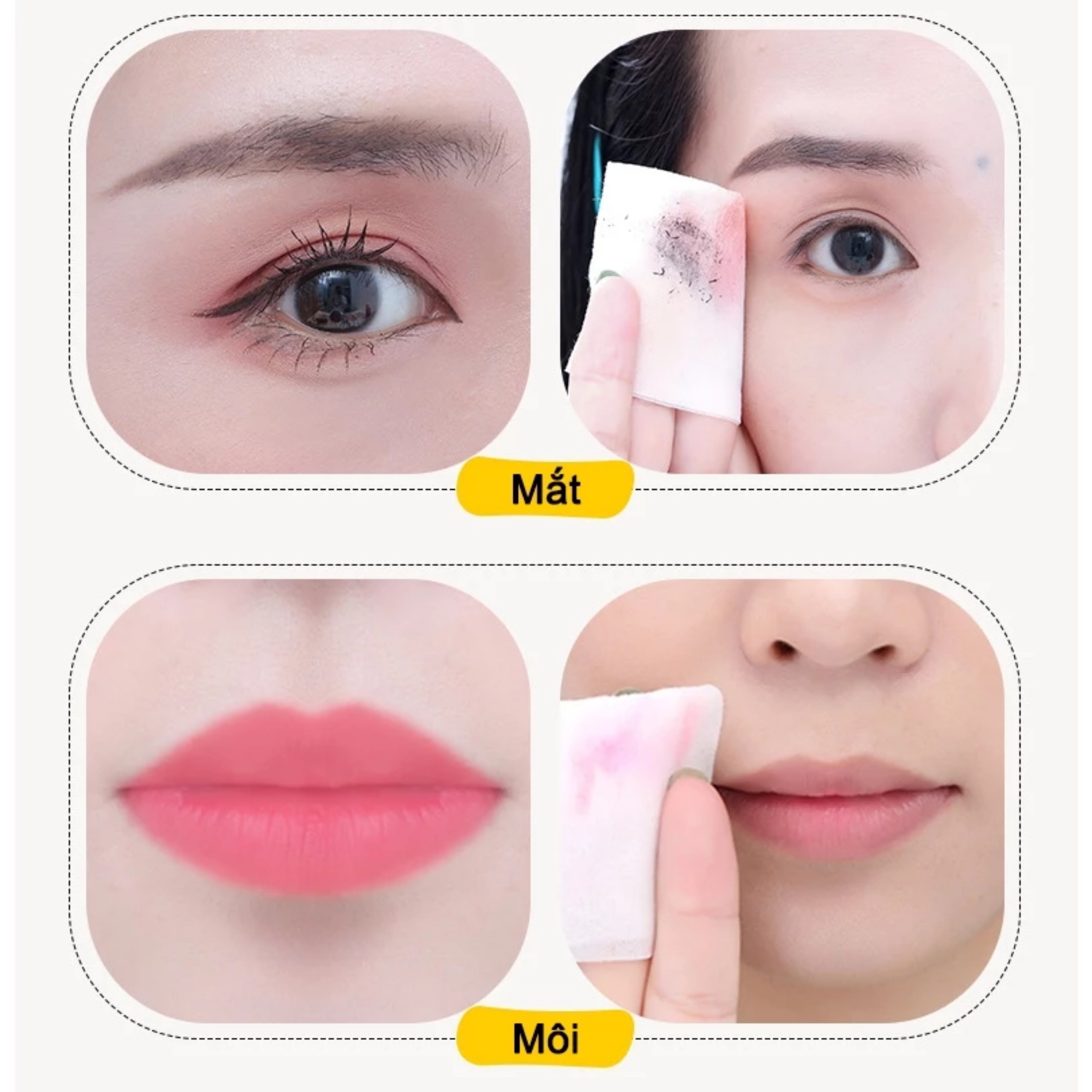 KHĂN ƯỚT TẨY TRANG BƠ 60 MIẾNG