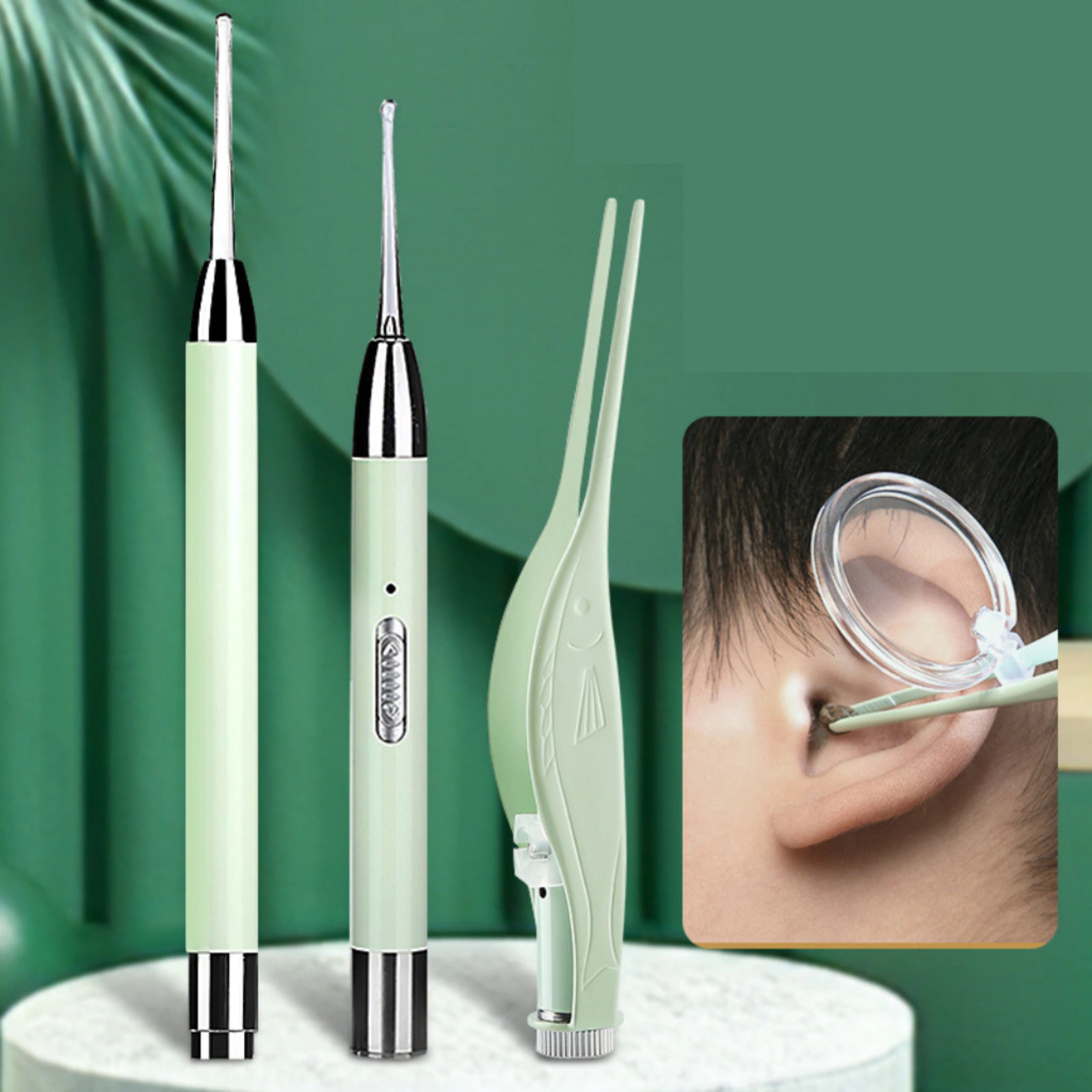 DỤNG CỤ RÁY TAI ĐÈN LED HỘP NHỰA