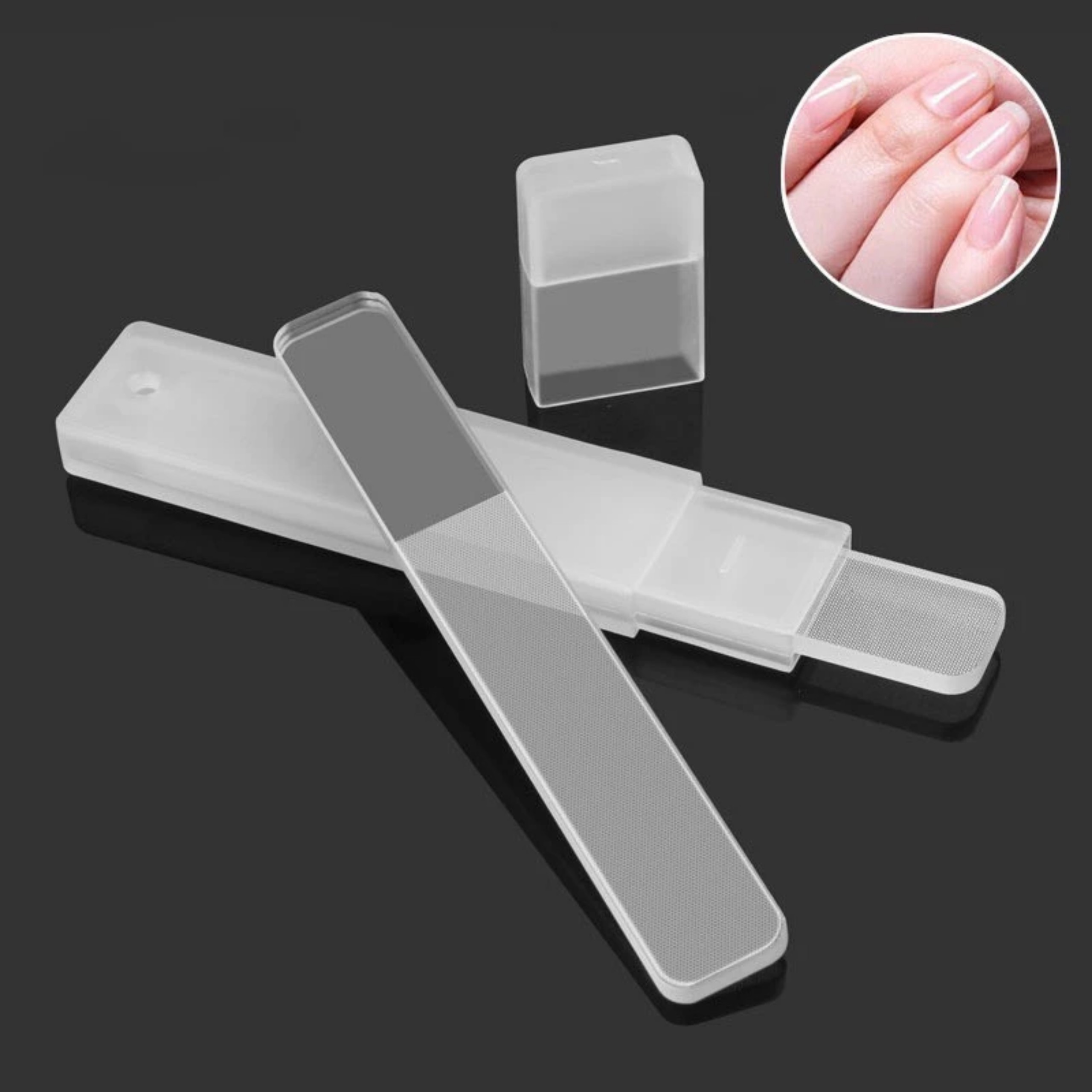 DỤNG CỤ DŨA MÓNG TAY BẰNG THỦY TINH TIỆN DỤNG