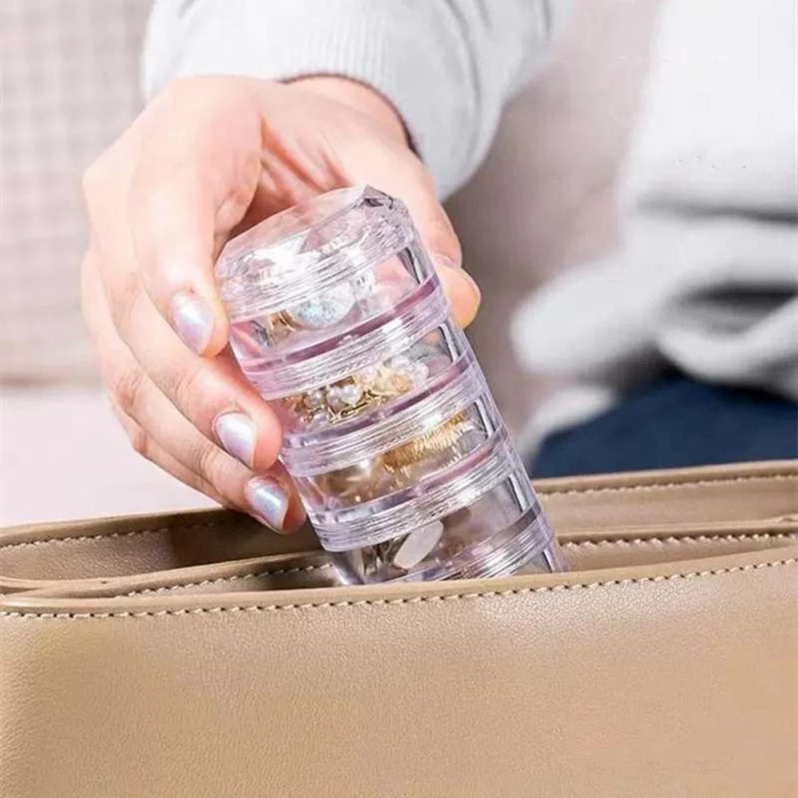 BỘ HỘP ĐỰNG ĐỒ TRANG SỨC 5 TẦNG