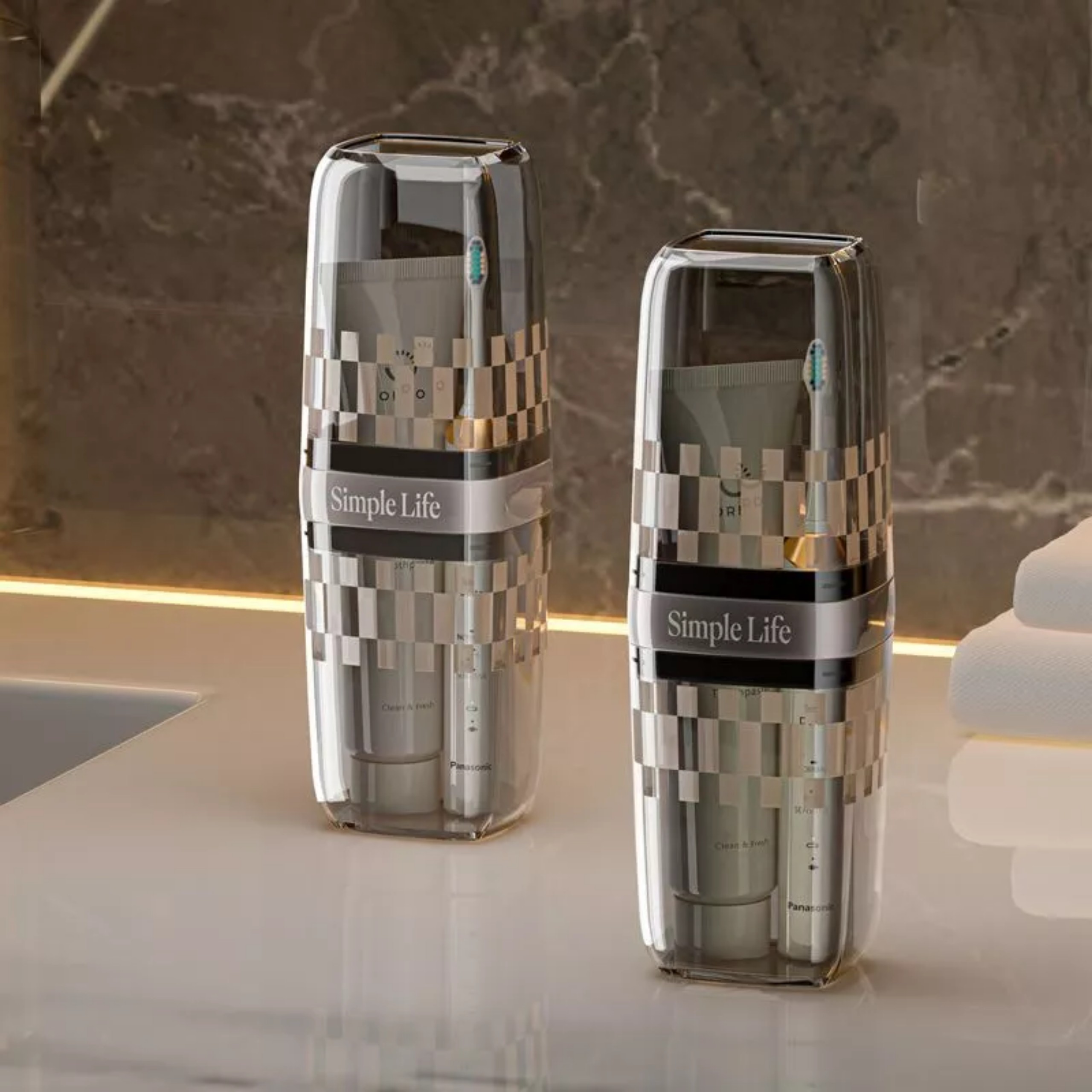 HỘP ĐỰNG BÀN CHẢI DẠNG ỐNG VUÔNG