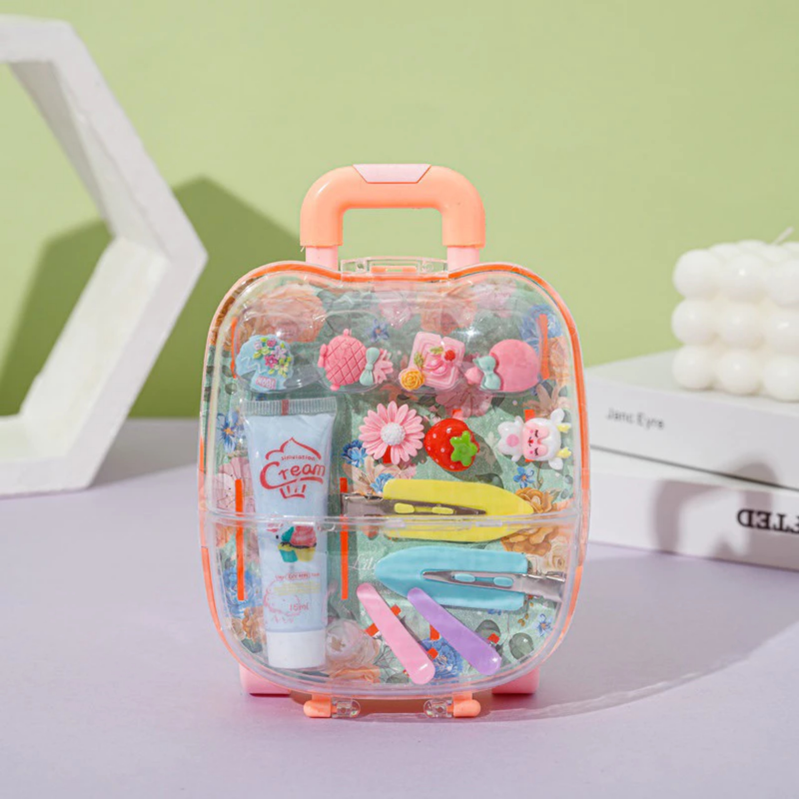 SET VALI MINI ĐỰNG ĐỒ CHƠI TỰ LÀM KẸP TÓC