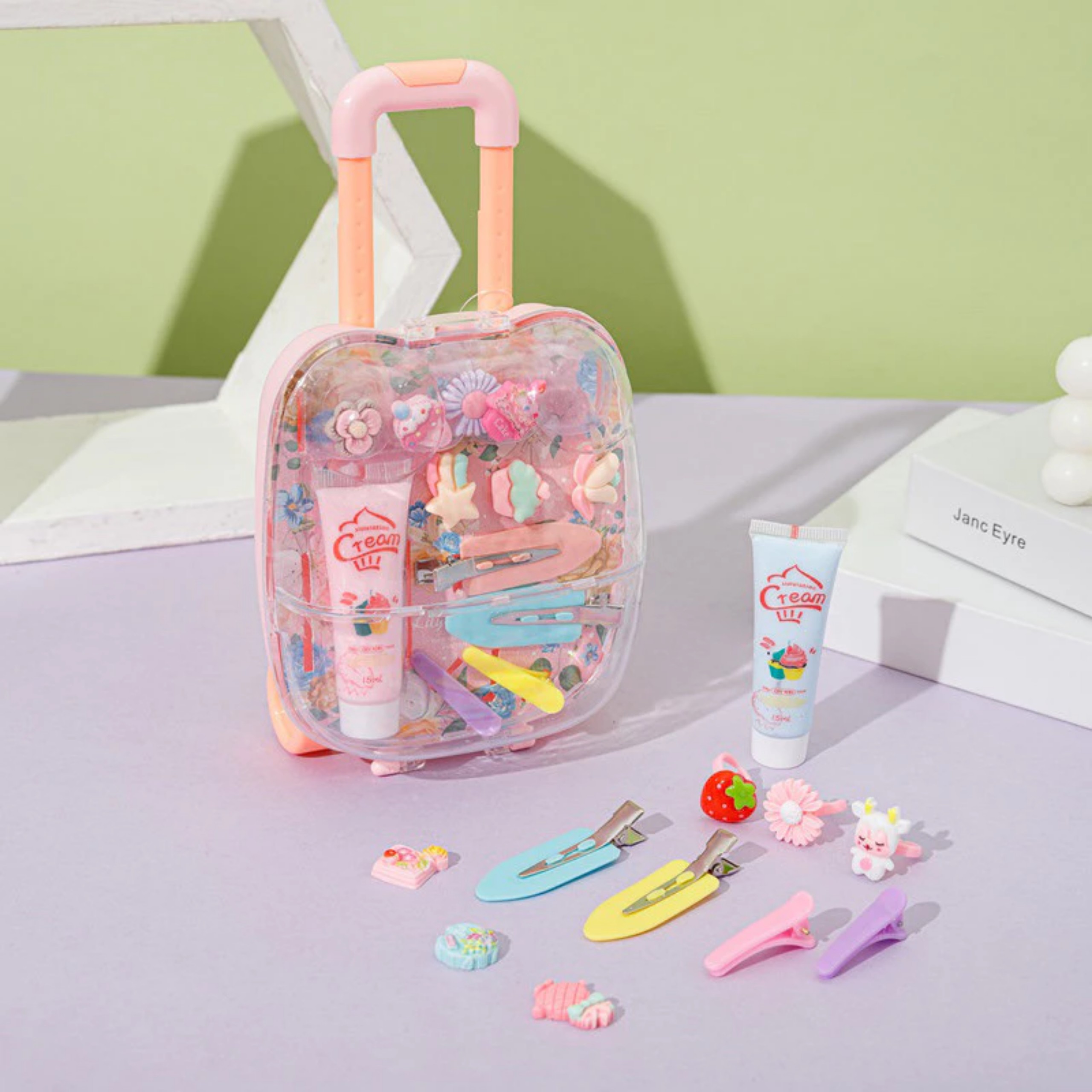 SET VALI MINI ĐỰNG ĐỒ CHƠI TỰ LÀM KẸP TÓC