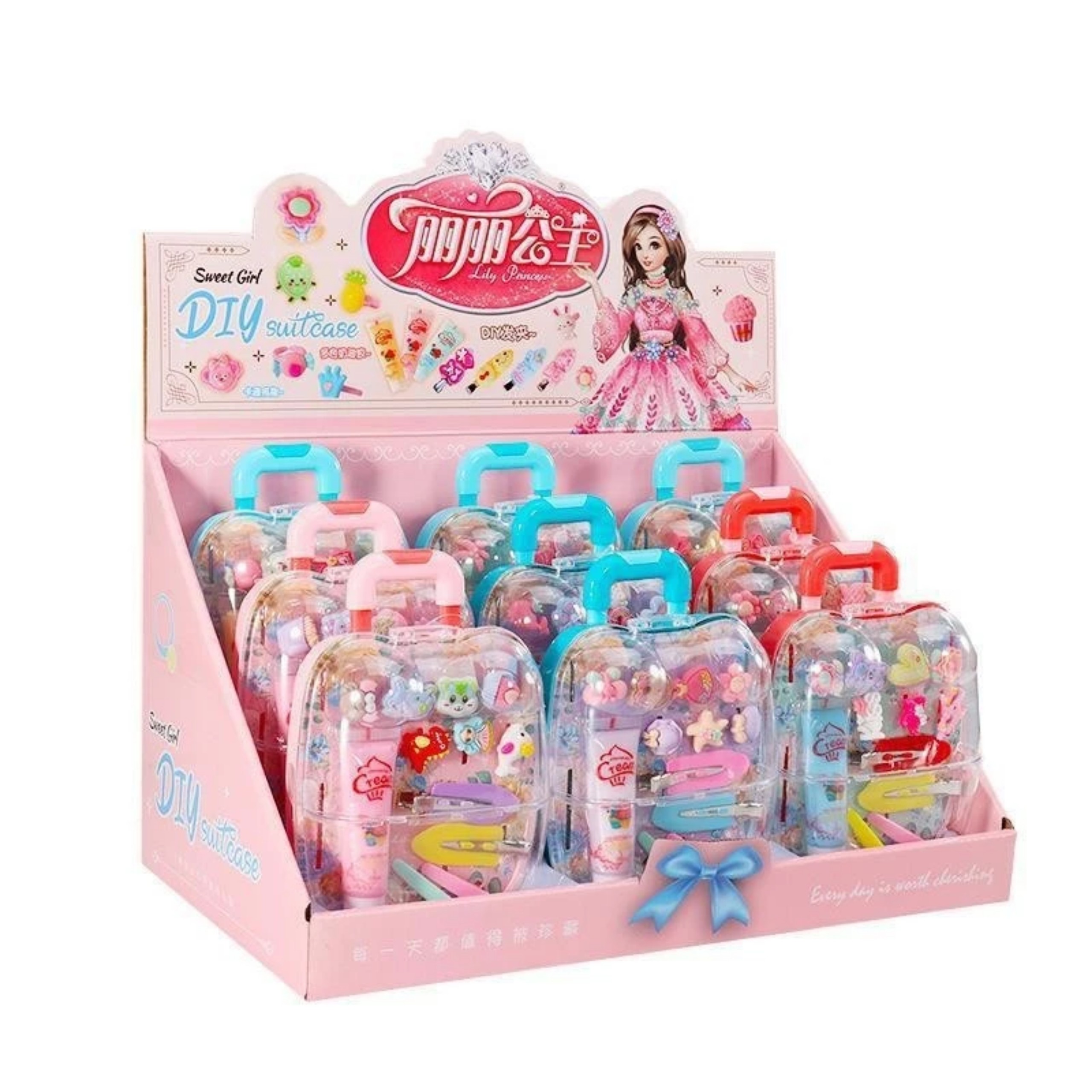 SET VALI MINI ĐỰNG ĐỒ CHƠI TỰ LÀM KẸP TÓC