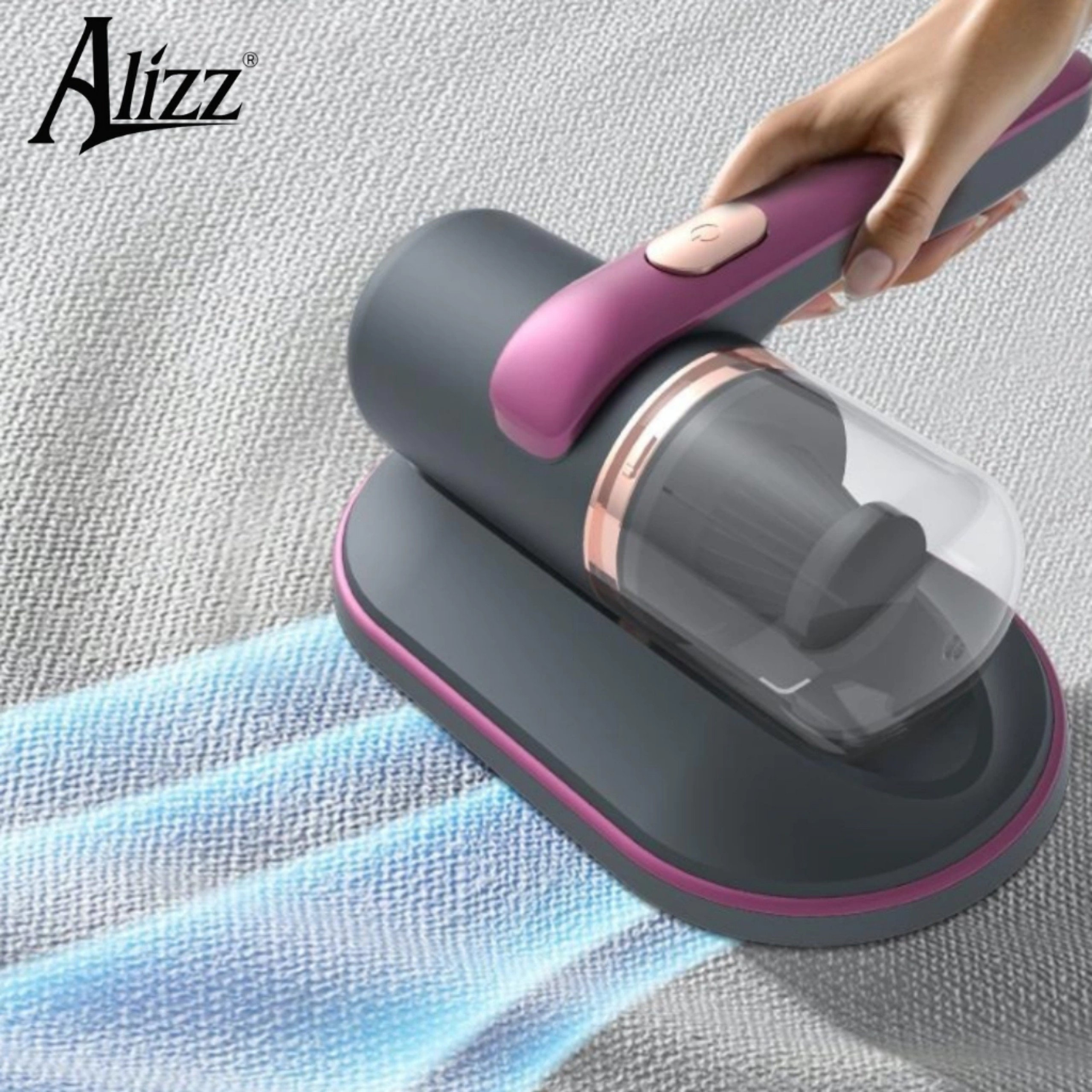 MÁY HÚT BỤI GIƯỜNG CẦM TAY ALIZZ 68W SẠC PIN CÓ TIA UV KHỬ KHUẨN