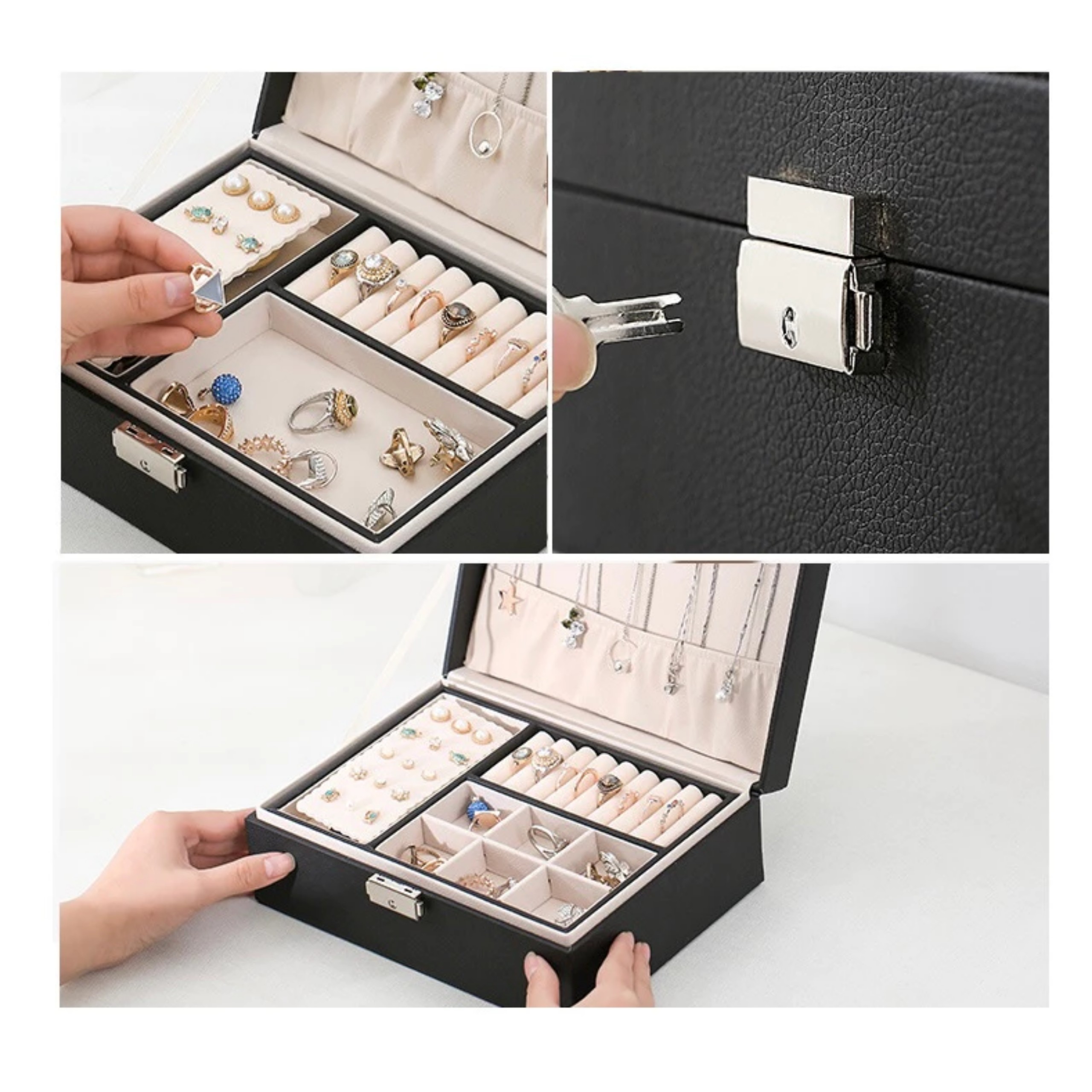 HỘP ĐỰNG TRANG SỨC 2 TẦNG