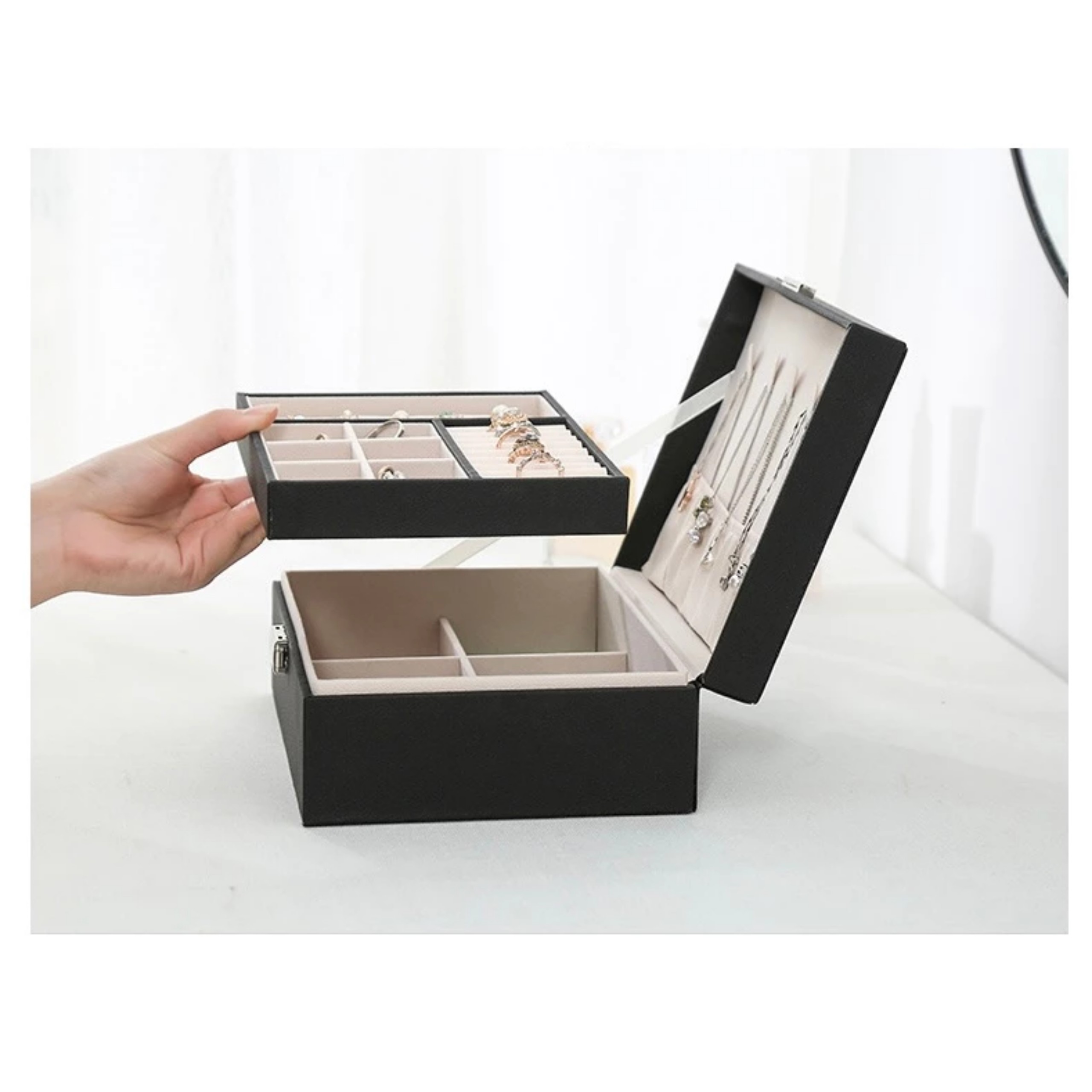 HỘP ĐỰNG TRANG SỨC 2 TẦNG