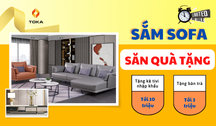 Mua sofa tặng kệ tivi và bàn trà