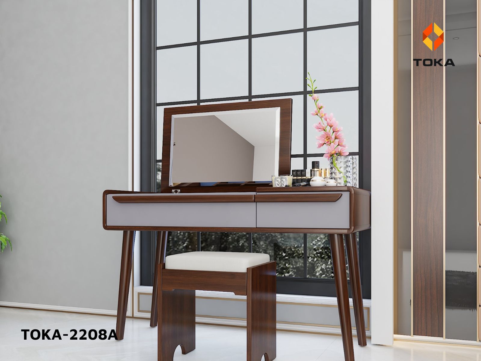 Bộ giường ngủ cao cấp TOKA-2208A