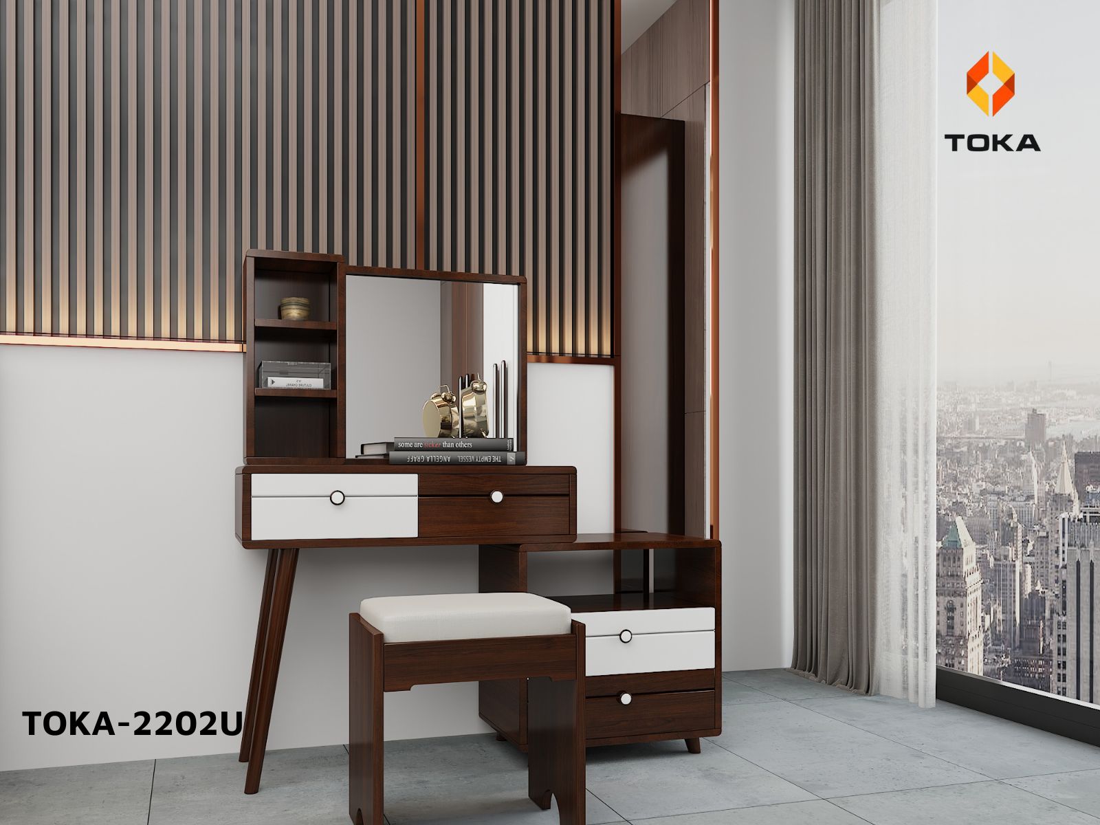 Bộ giường ngủ cao cấp TOKA-2202U