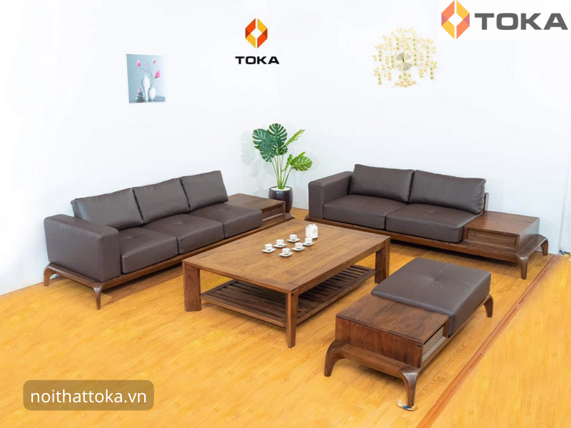 Bộ sofa gỗ óc chó cao cấp VERANO S112