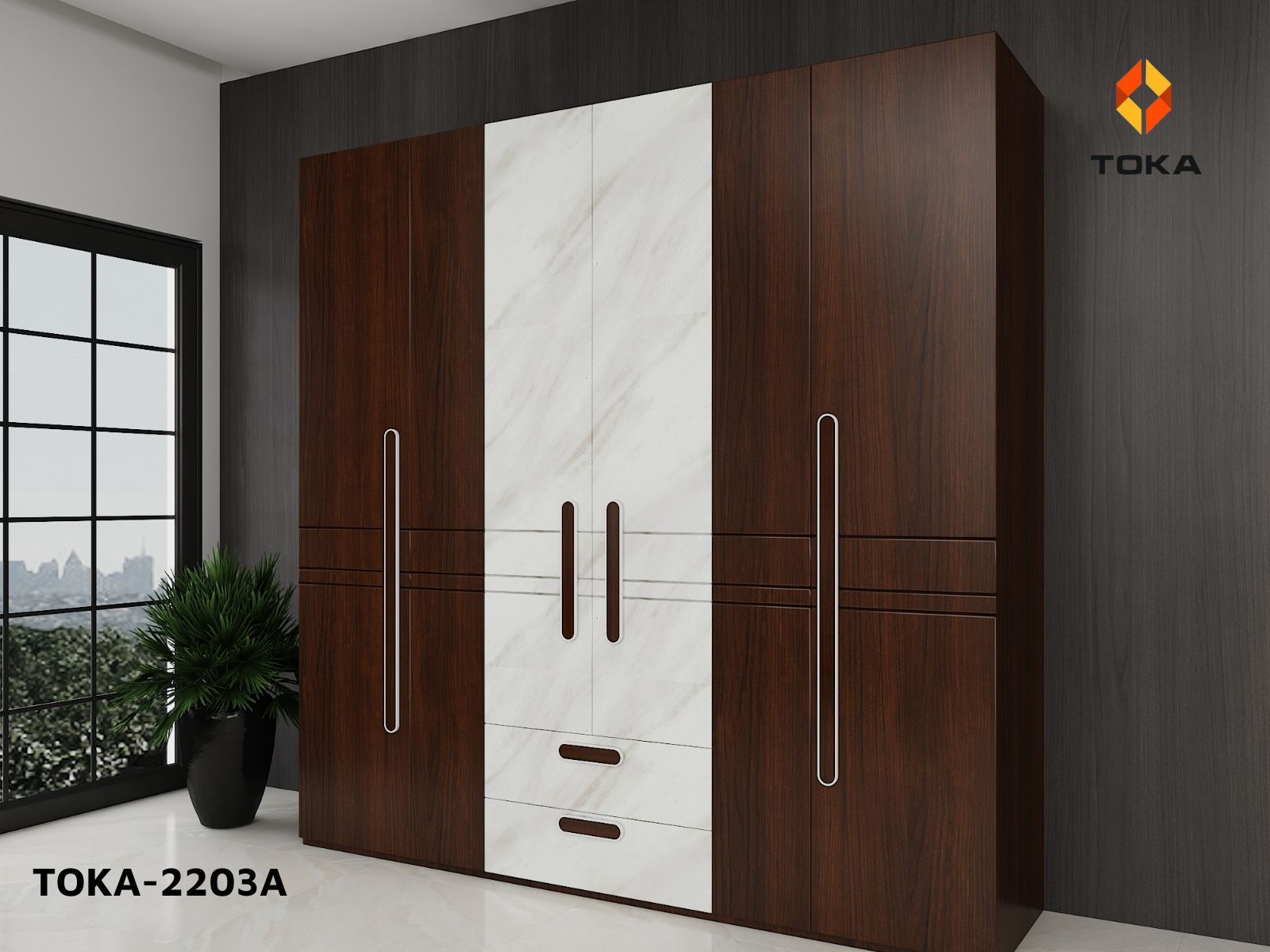 Bộ giường ngủ cao cấp TOKA-2203A