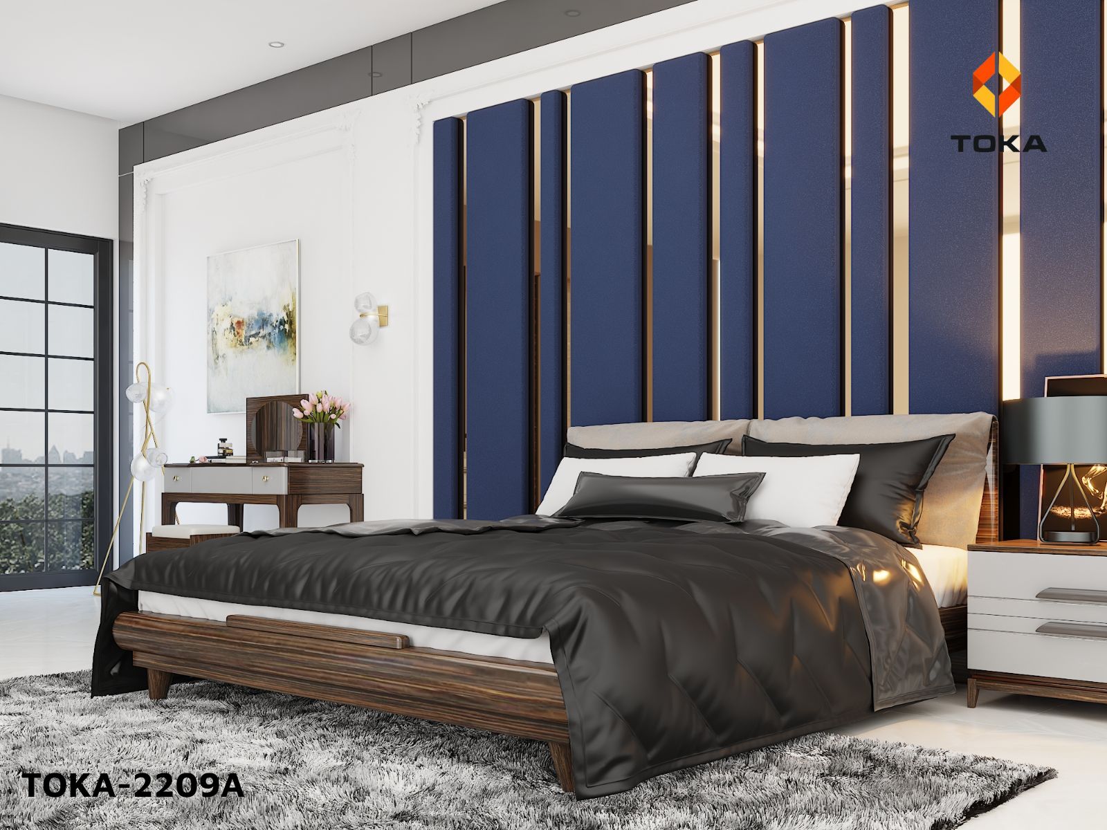Bộ giường ngủ cao cấp TOKA-2209A