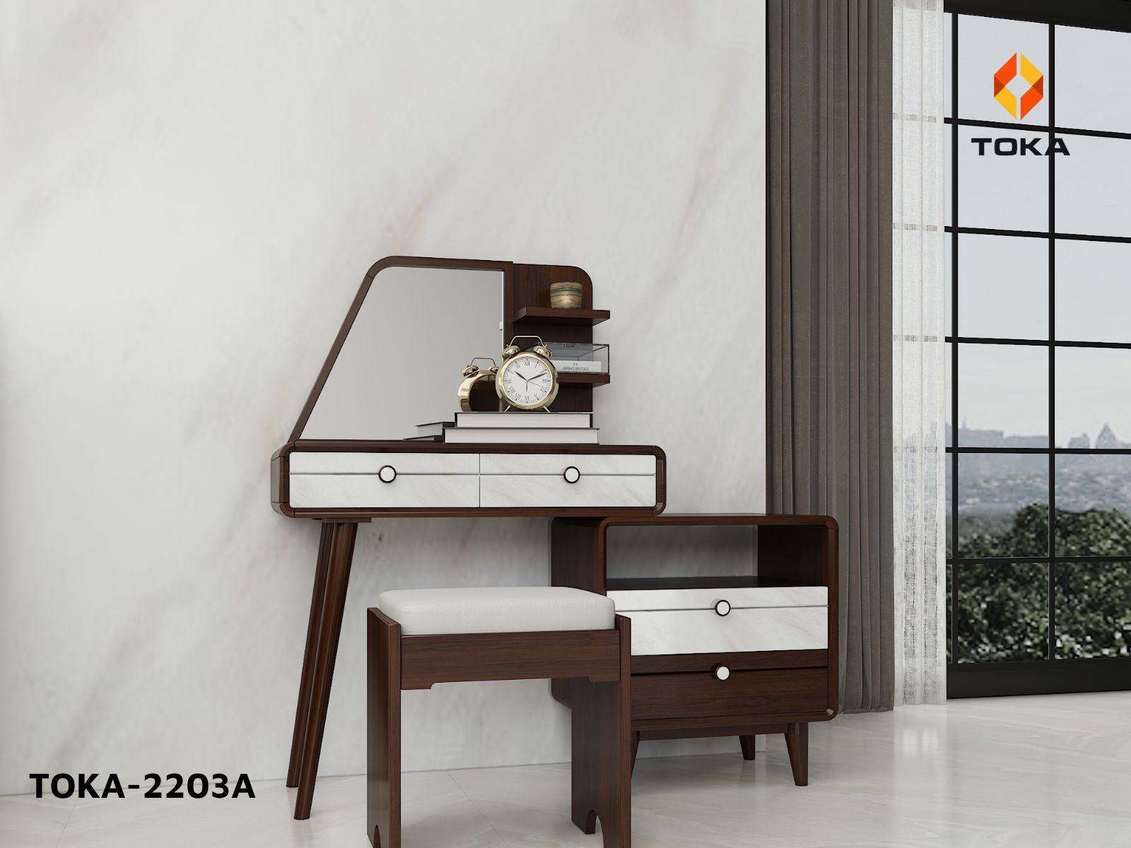 Bộ giường ngủ cao cấp TOKA-2203A